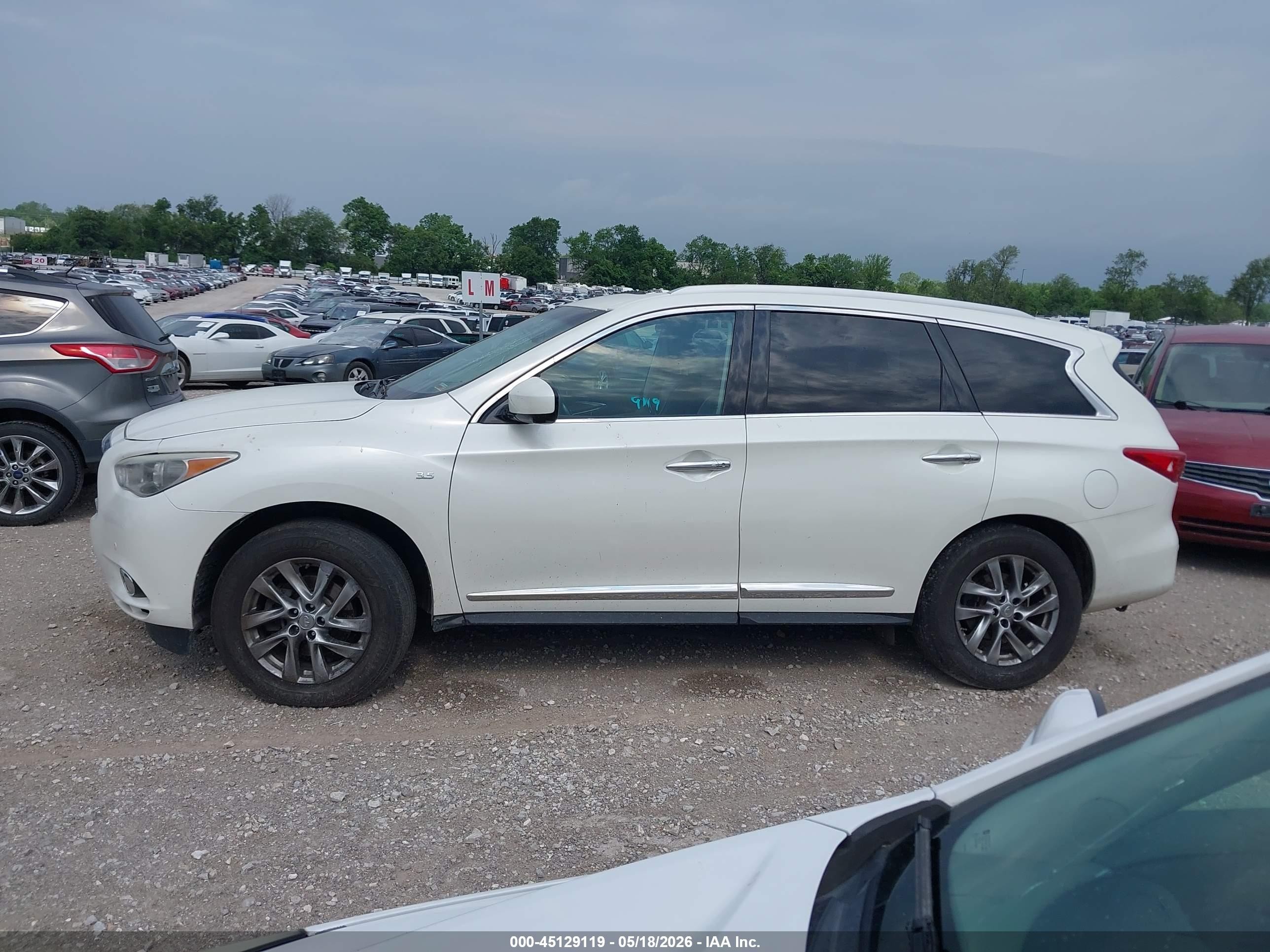 2015 Infiniti Qx60 White vin: 5N1AL0MM4FC549762