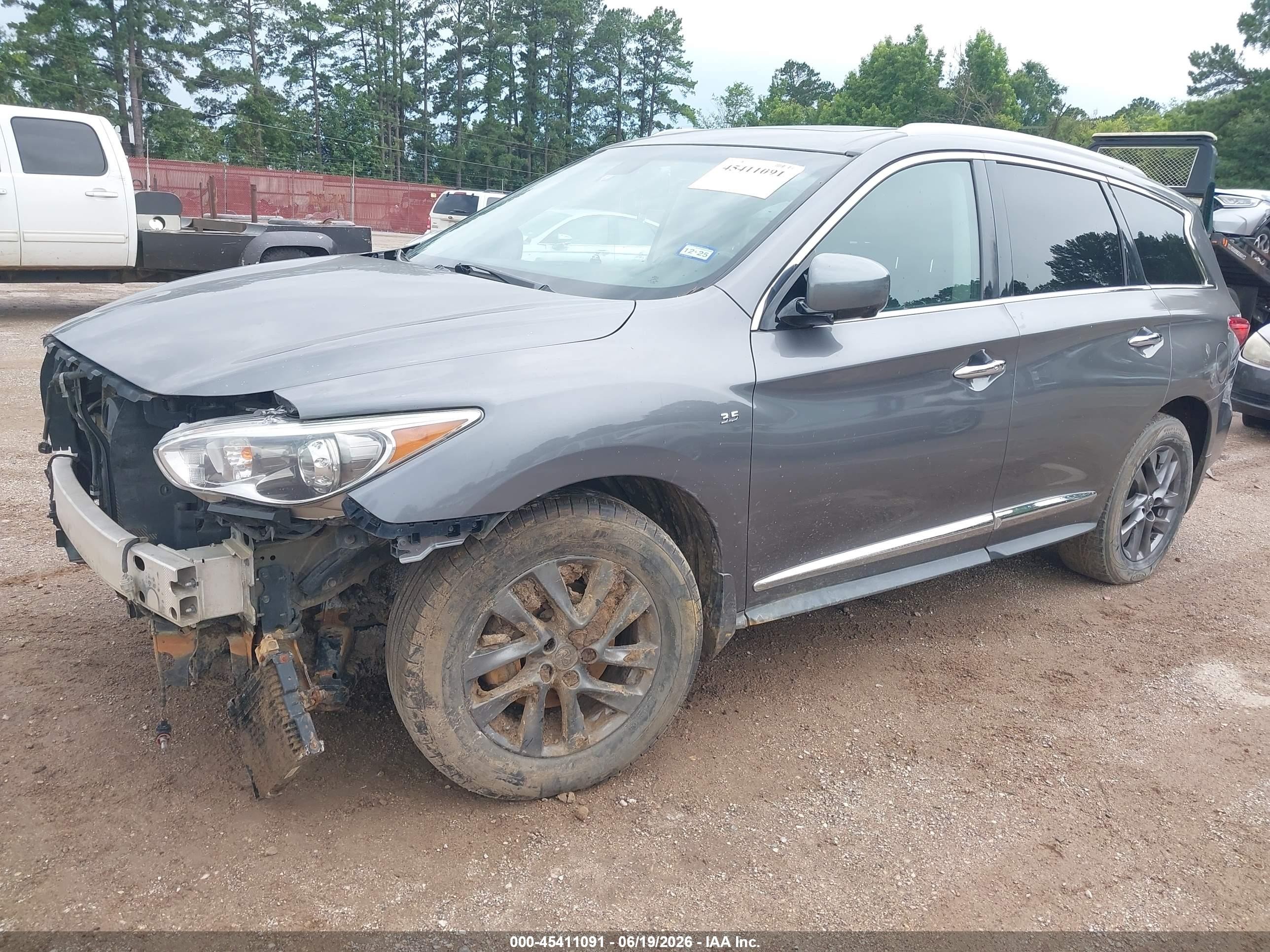 2015 Infiniti Qx60   Gray vin: 5N1AL0MM4FC557781