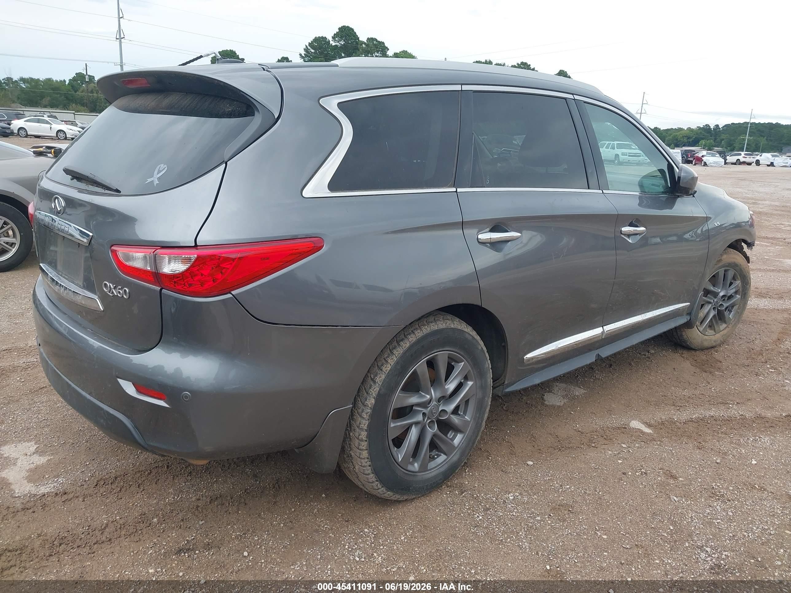 2015 Infiniti Qx60   Gray vin: 5N1AL0MM4FC557781