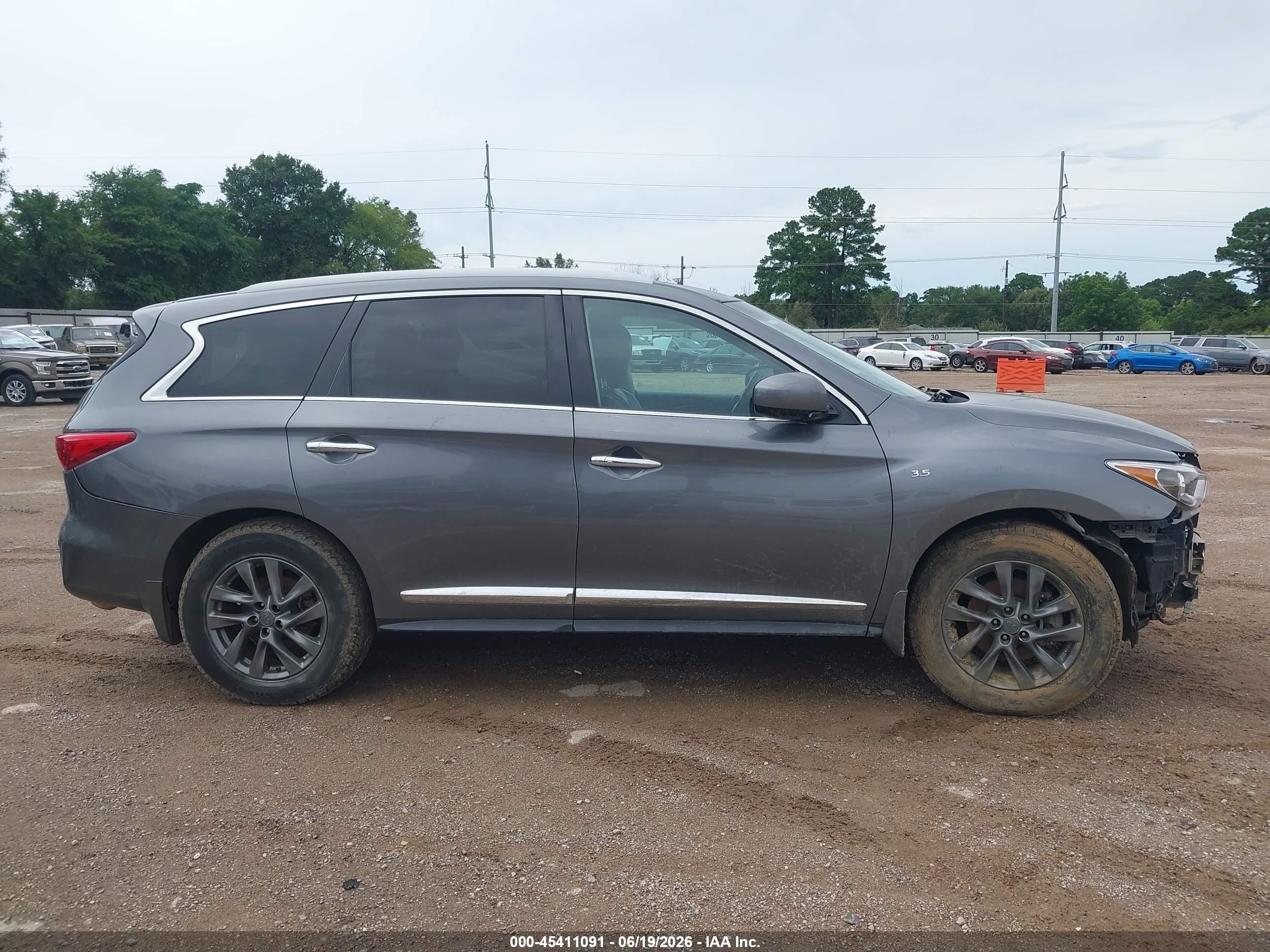 2015 Infiniti Qx60   Gray vin: 5N1AL0MM4FC557781