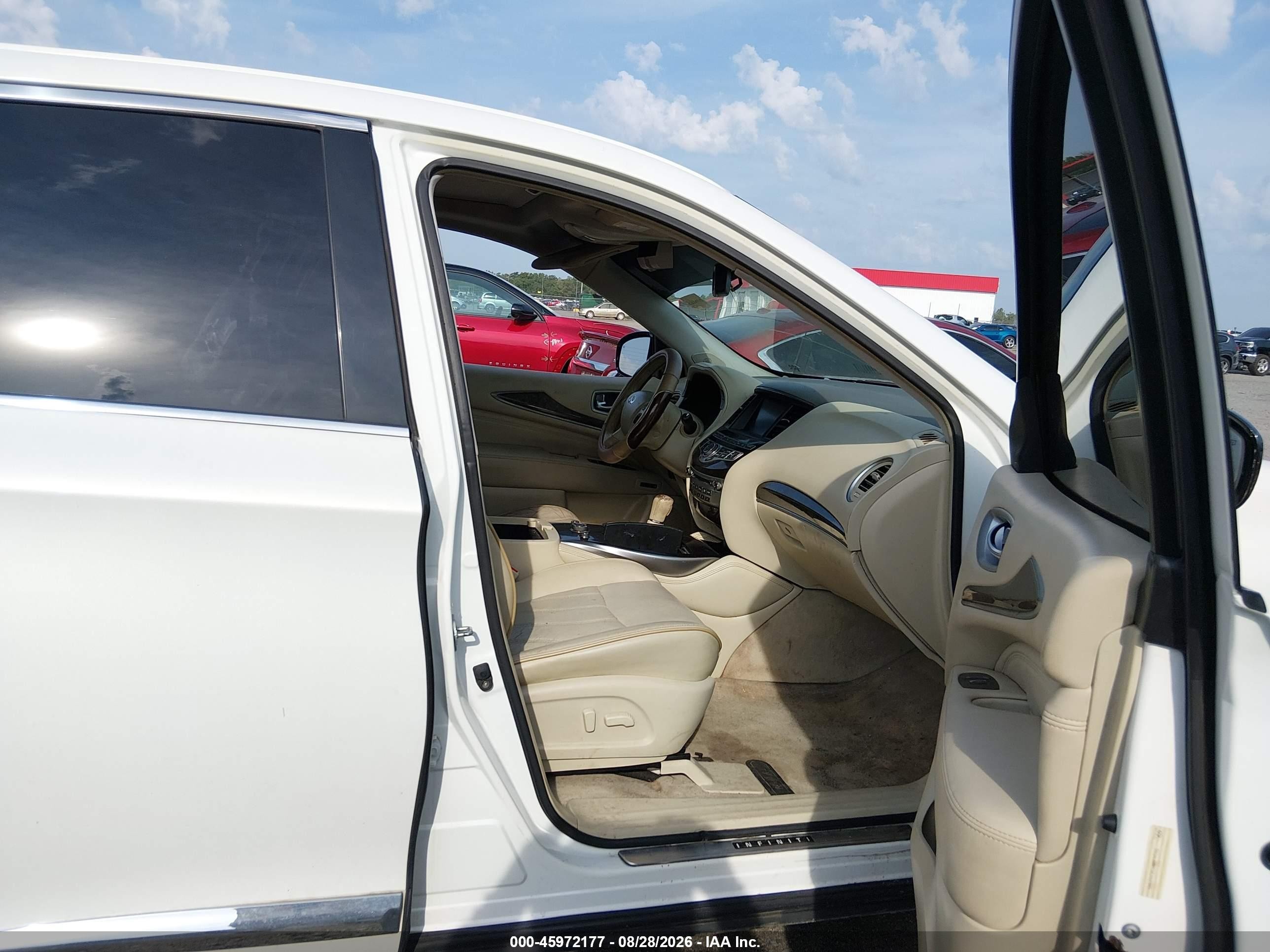 2013 Infiniti Jx35   White vin: 5N1AL0MM5DC312940