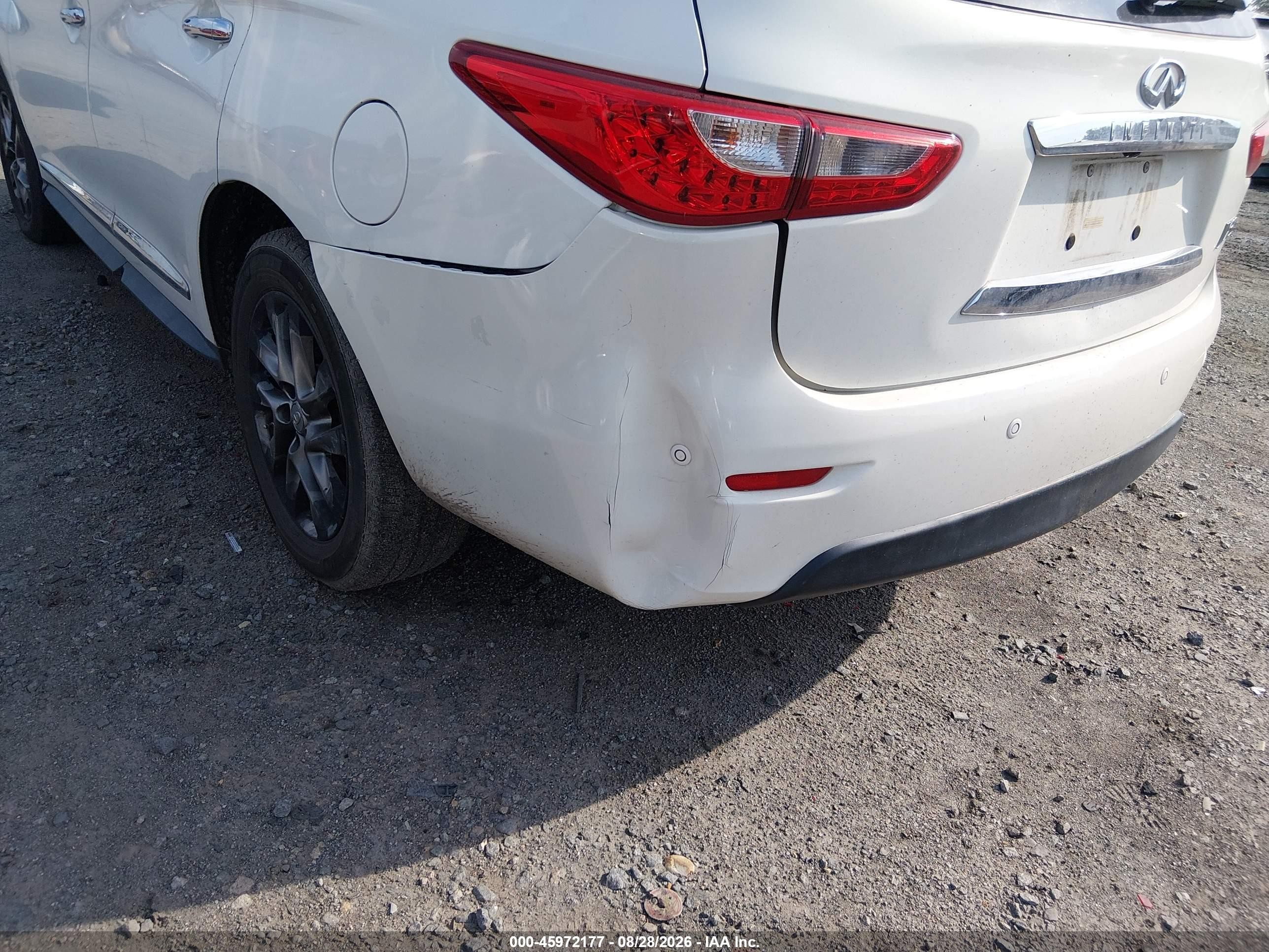 2013 Infiniti Jx35   White vin: 5N1AL0MM5DC312940