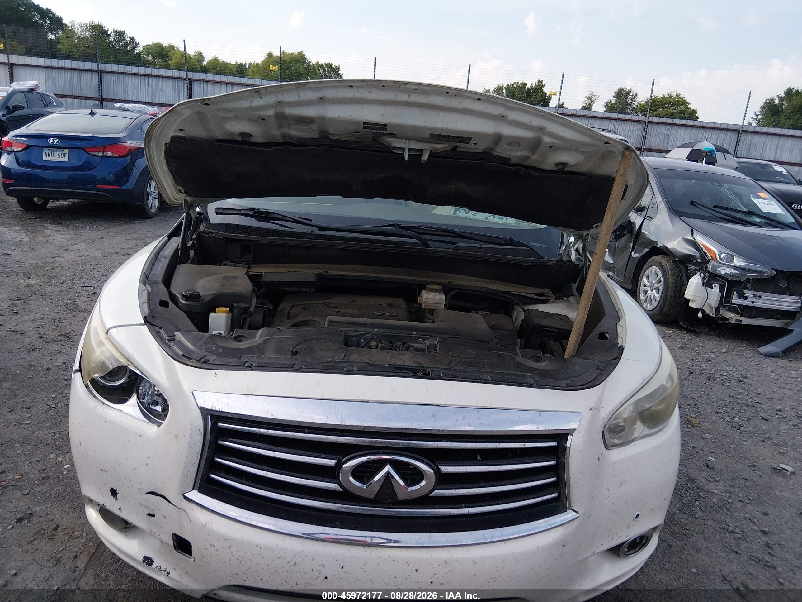 2013 Infiniti Jx35   White vin: 5N1AL0MM5DC312940
