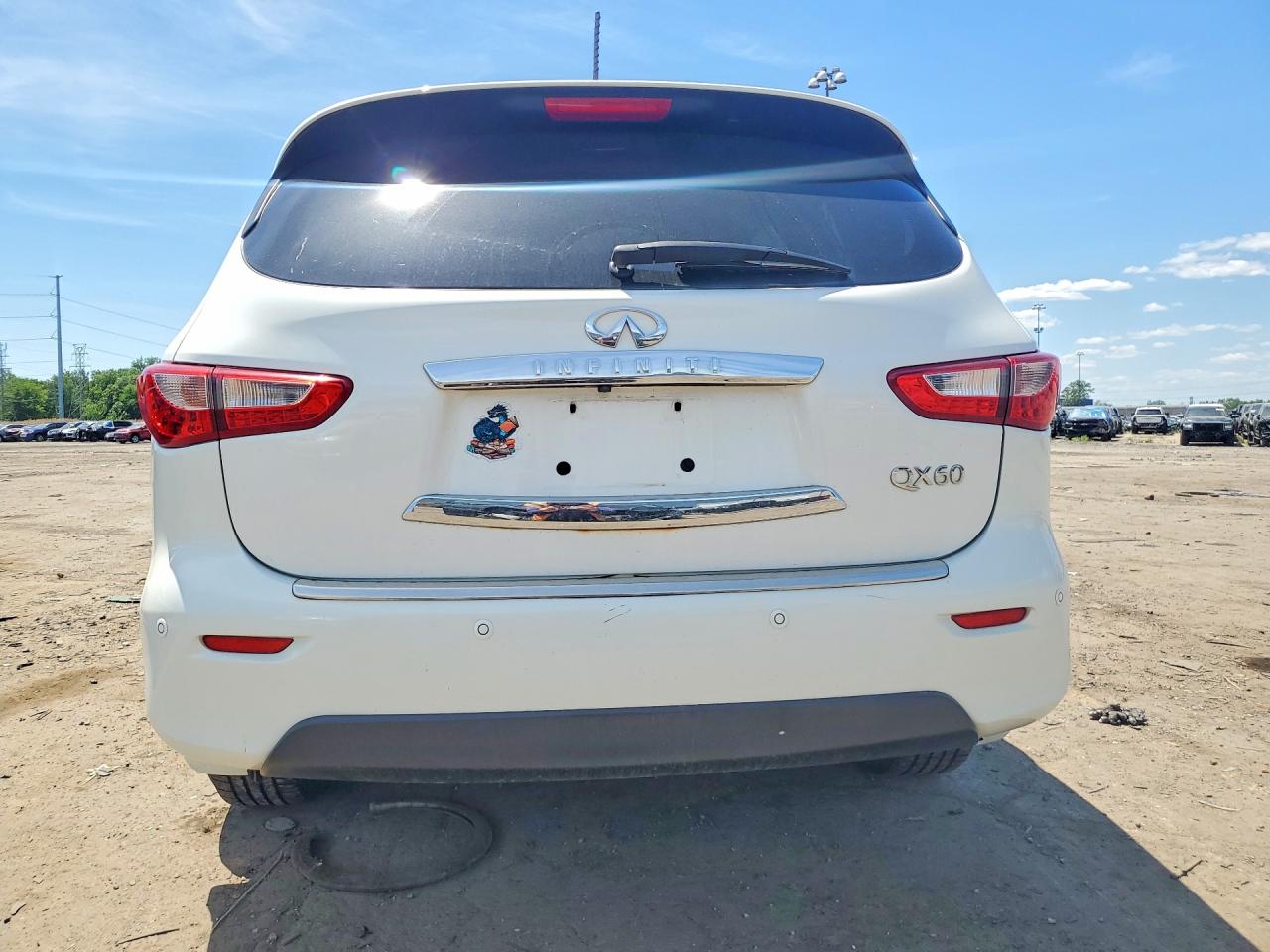 2014 Infiniti Qx60 Base White vin: 5N1AL0MM5EC502108