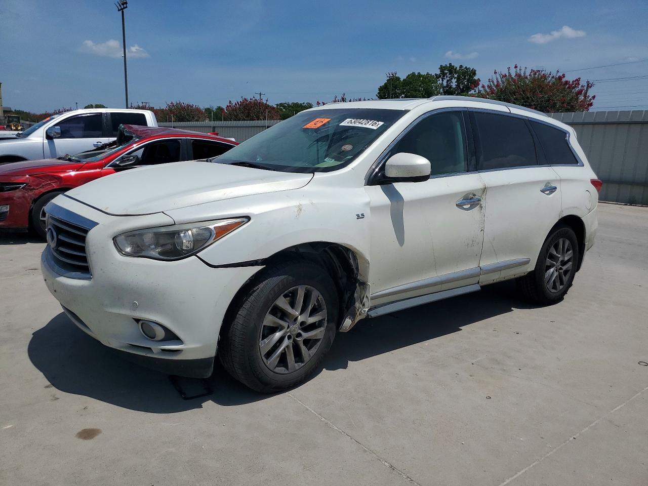 2014 Infiniti Qx60 Base White vin: 5N1AL0MM5EC520947