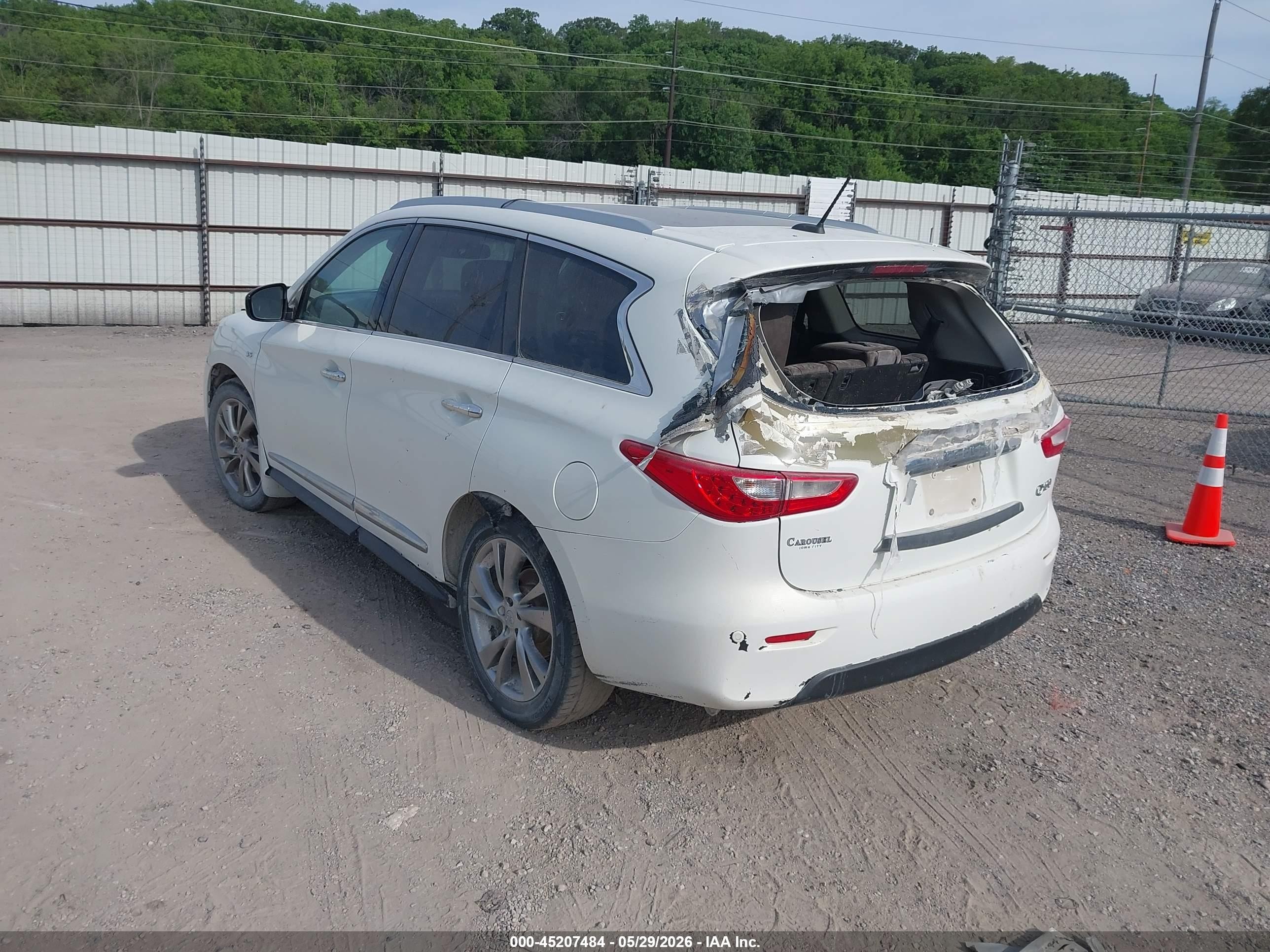 2014 Infiniti Qx60   White vin: 5N1AL0MM5EC538039