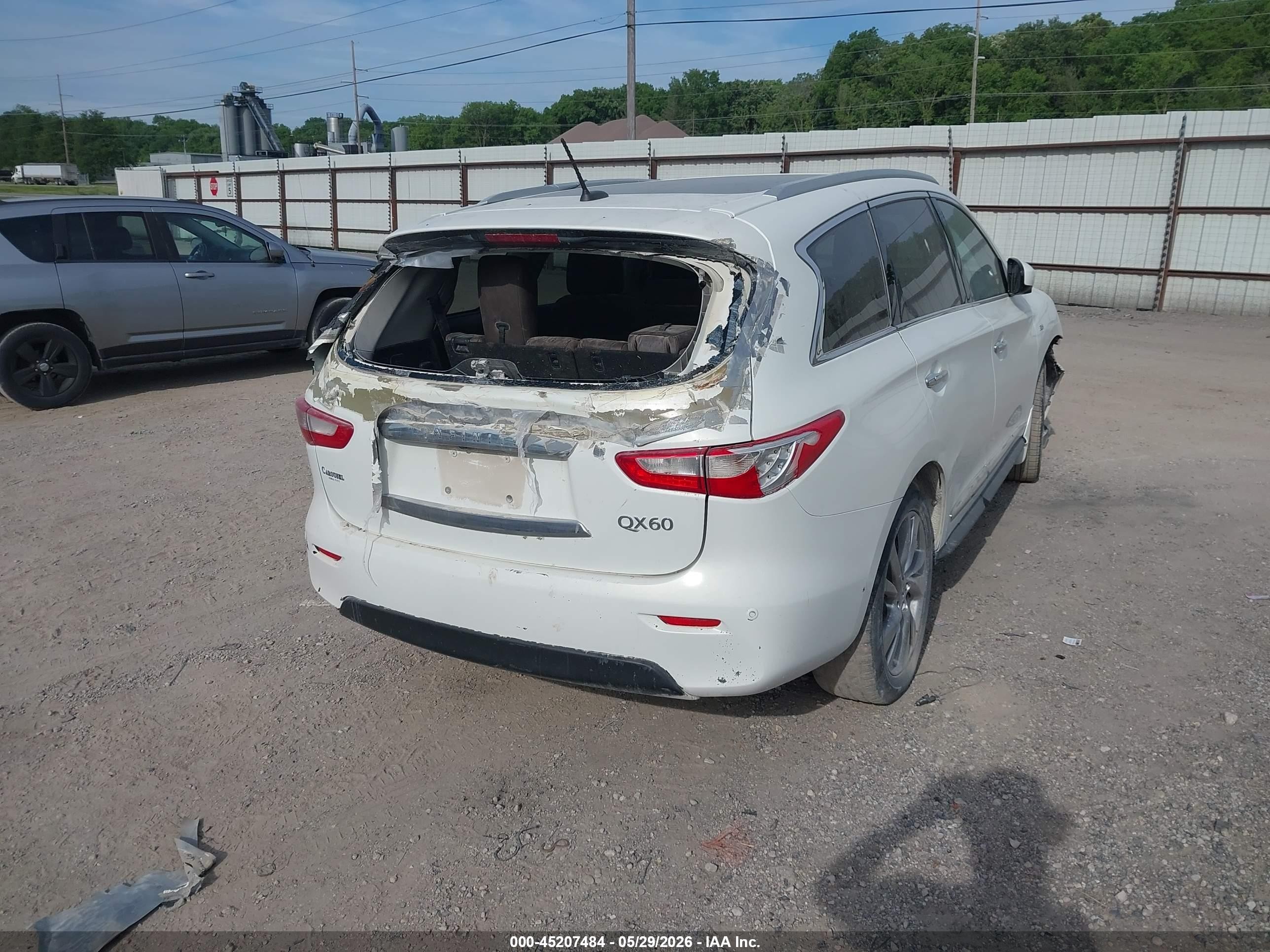 2014 Infiniti Qx60   White vin: 5N1AL0MM5EC538039