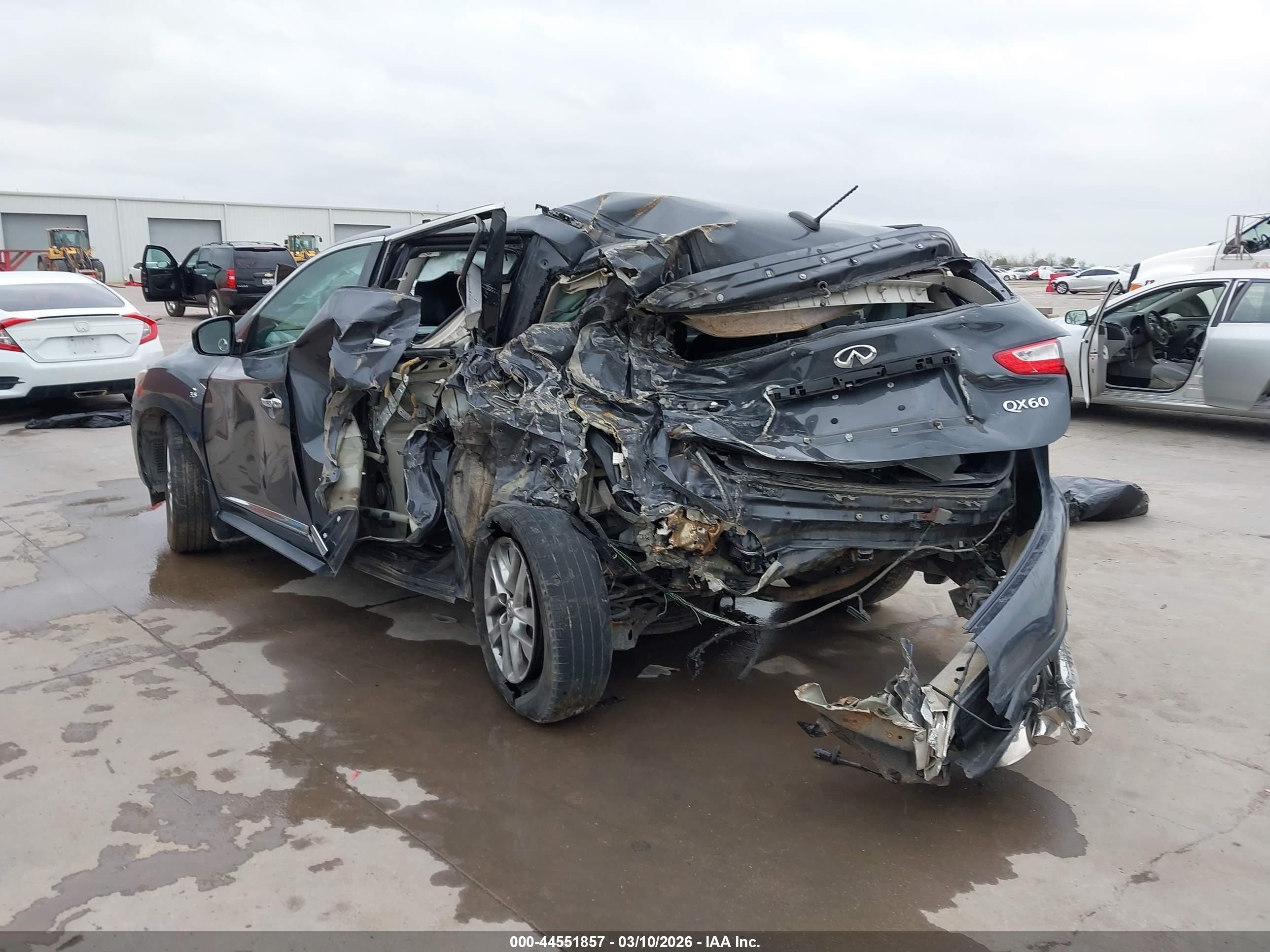 2014 Infiniti Qx60   Gray vin: 5N1AL0MM5EC545458