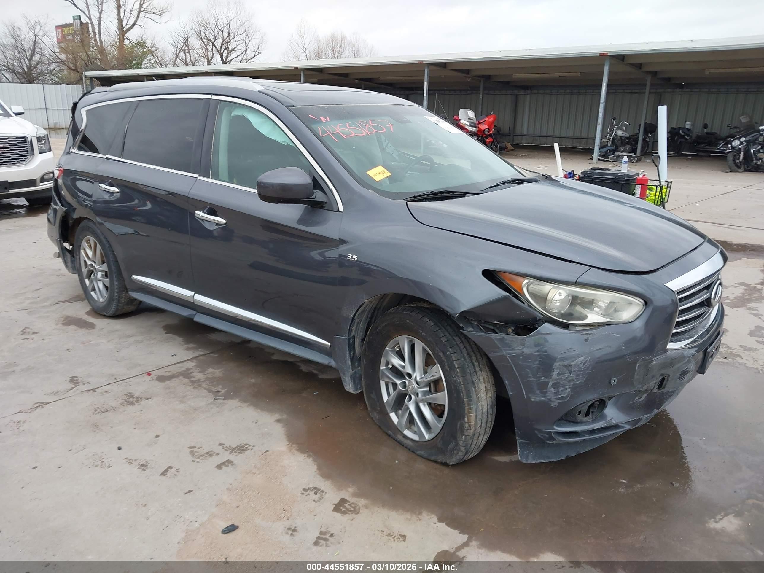 2014 Infiniti Qx60 Gray vin: 5N1AL0MM5EC545458