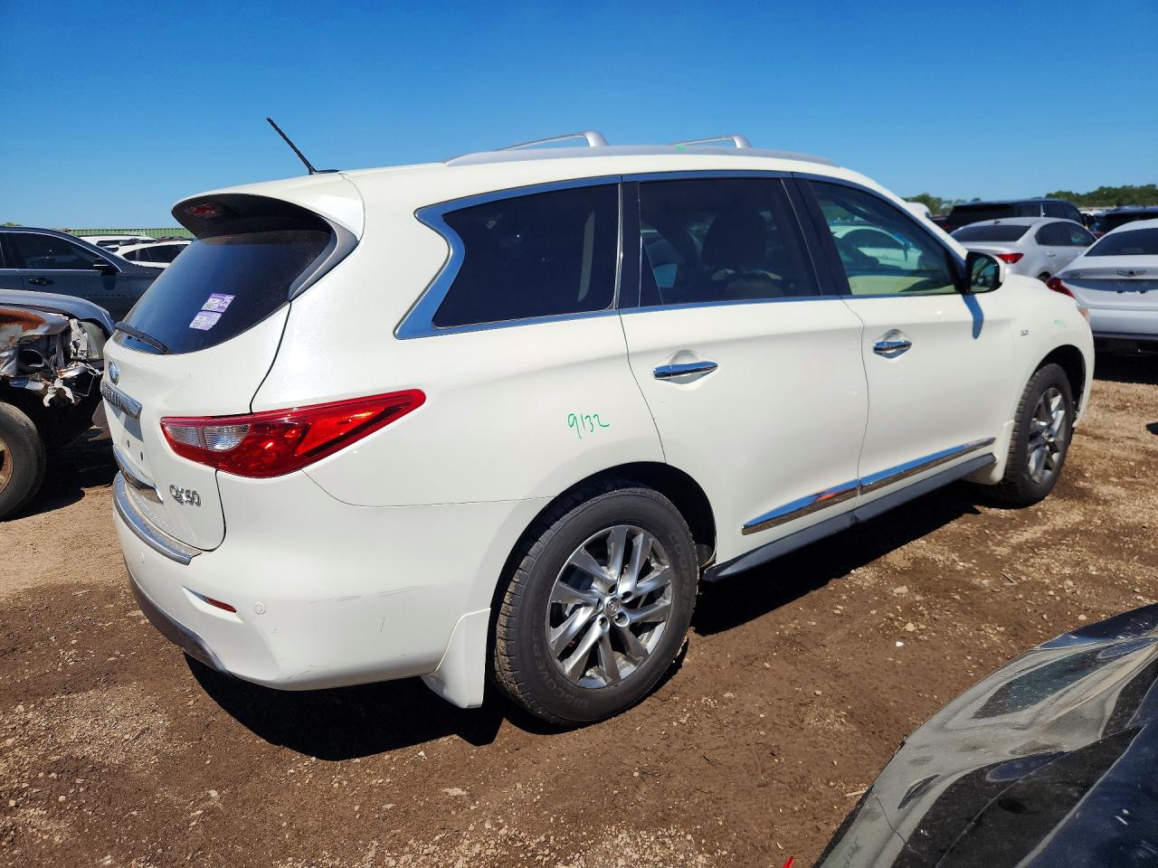 2015 Infiniti Qx60 Base White vin: 5N1AL0MM5FC503891