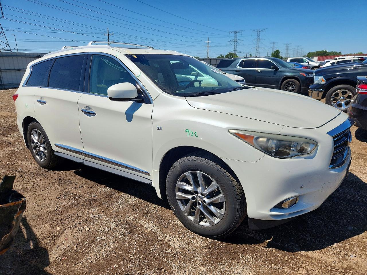 2015 Infiniti Qx60 Base White vin: 5N1AL0MM5FC503891