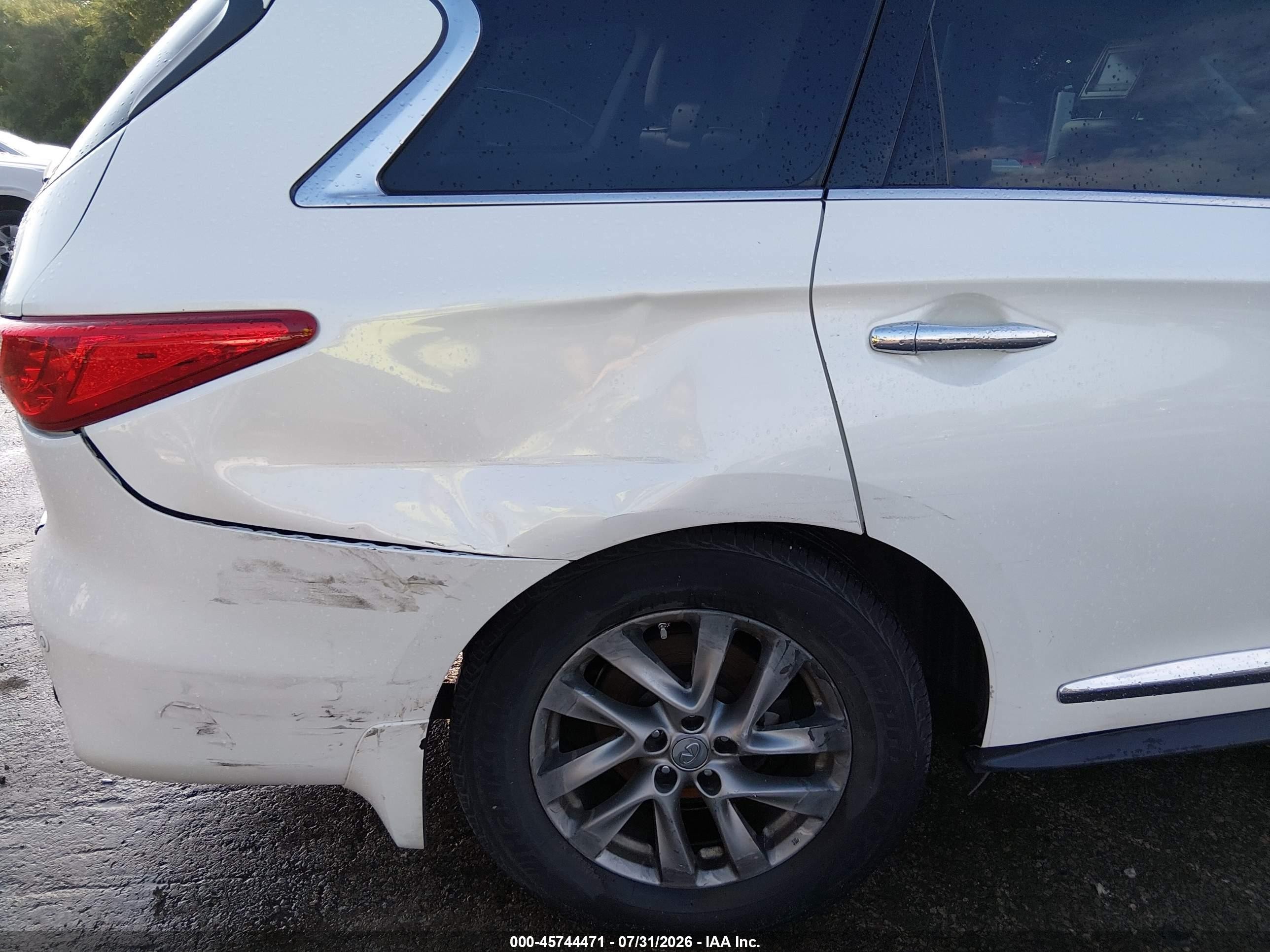 2015 Infiniti Qx60 White vin: 5N1AL0MM5FC528998