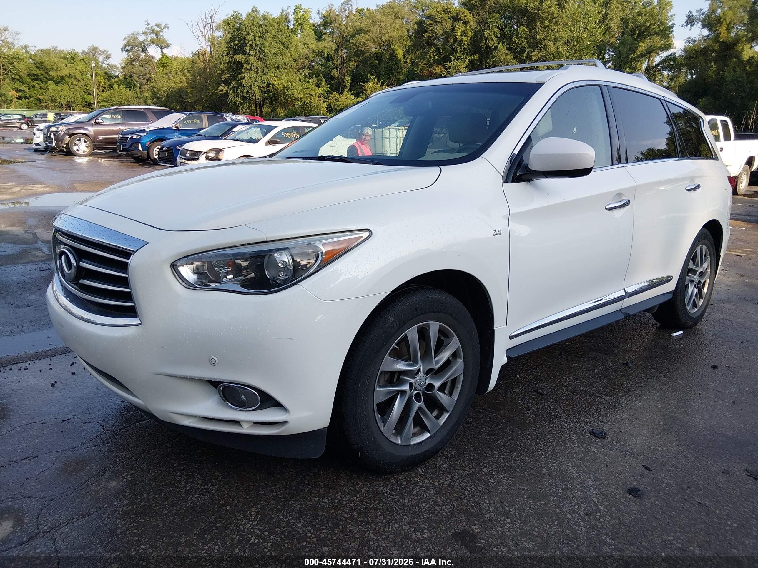 2015 Infiniti Qx60 White vin: 5N1AL0MM5FC528998