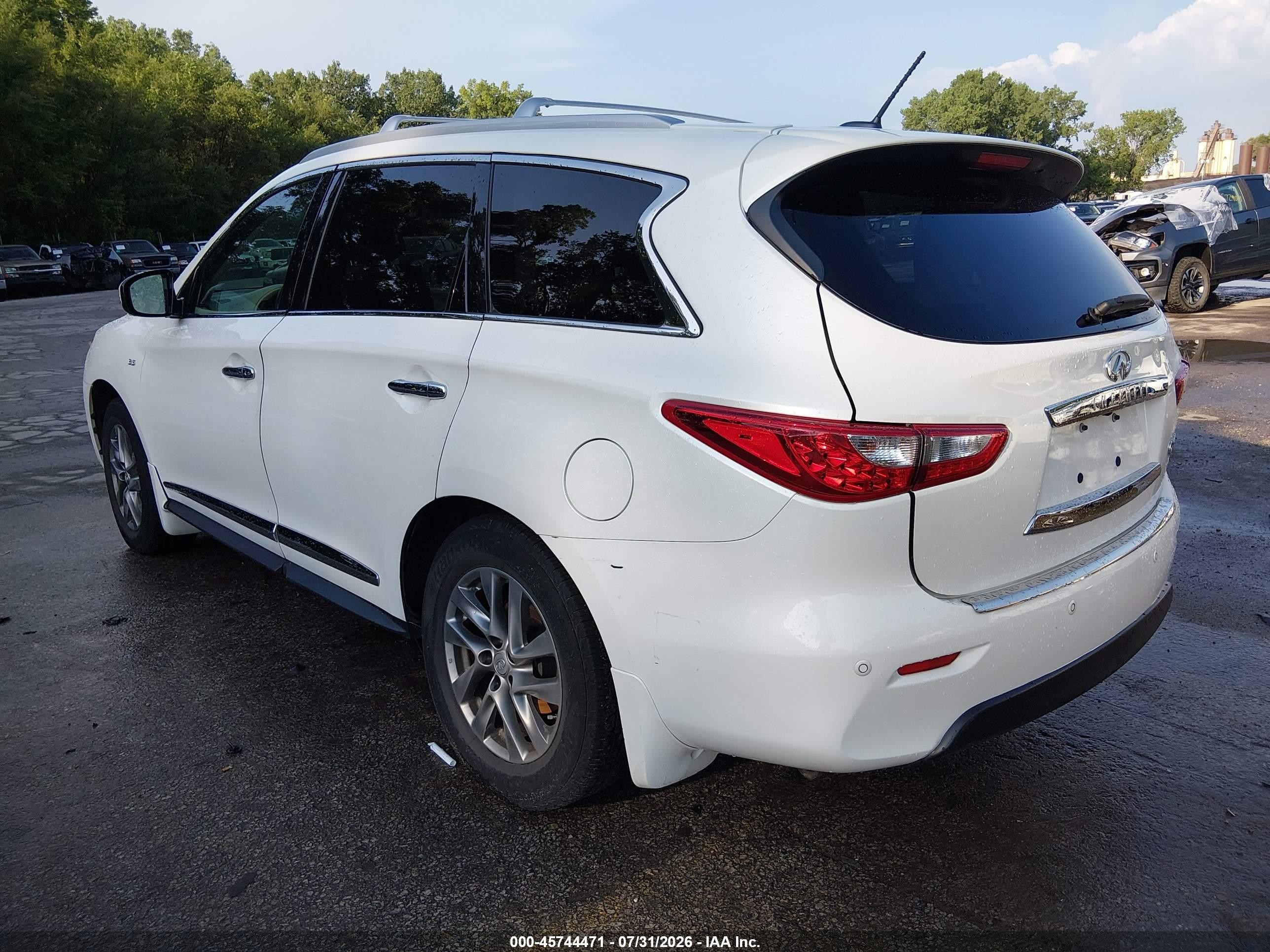 2015 Infiniti Qx60 White vin: 5N1AL0MM5FC528998