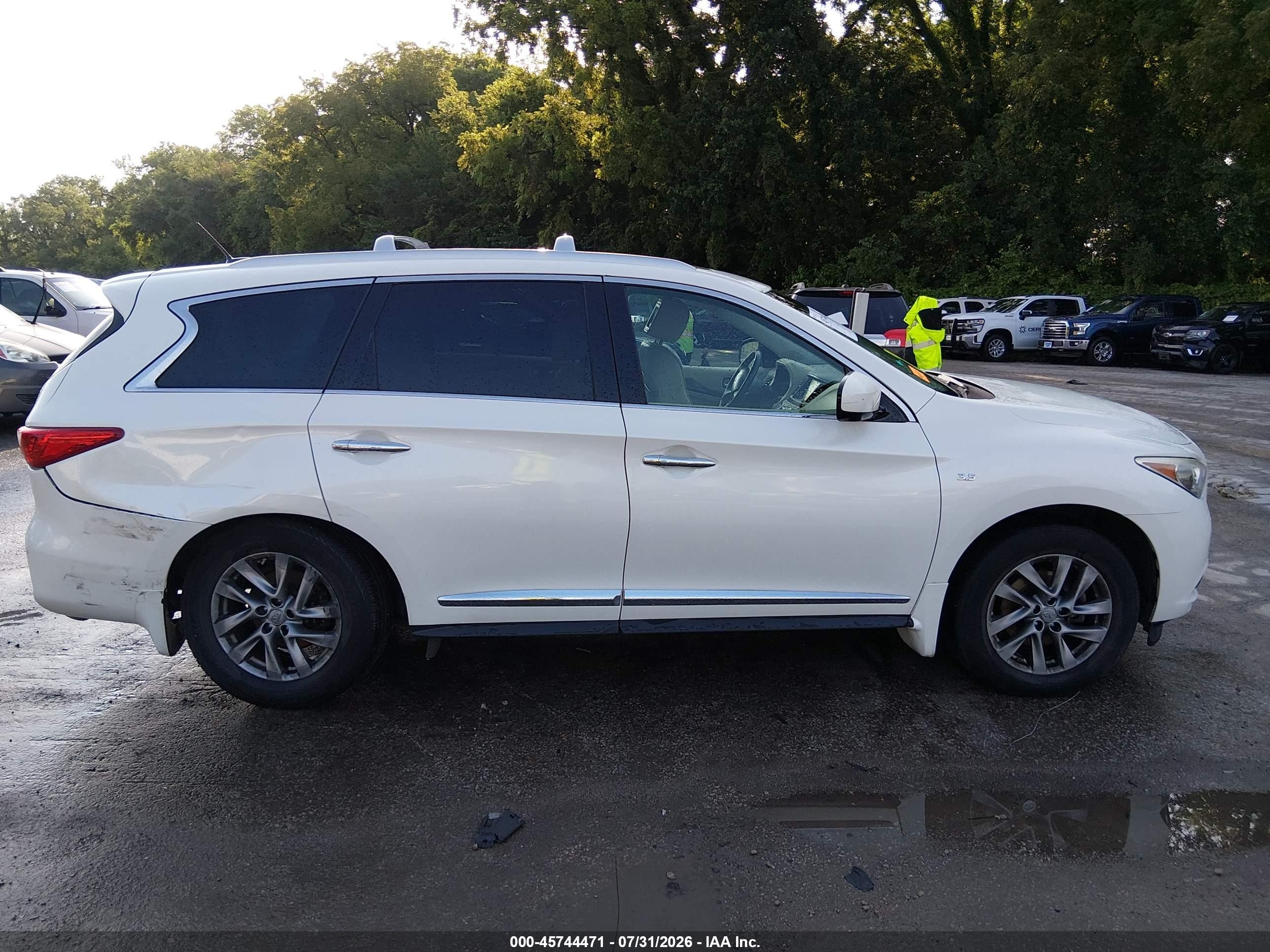 2015 Infiniti Qx60 White vin: 5N1AL0MM5FC528998