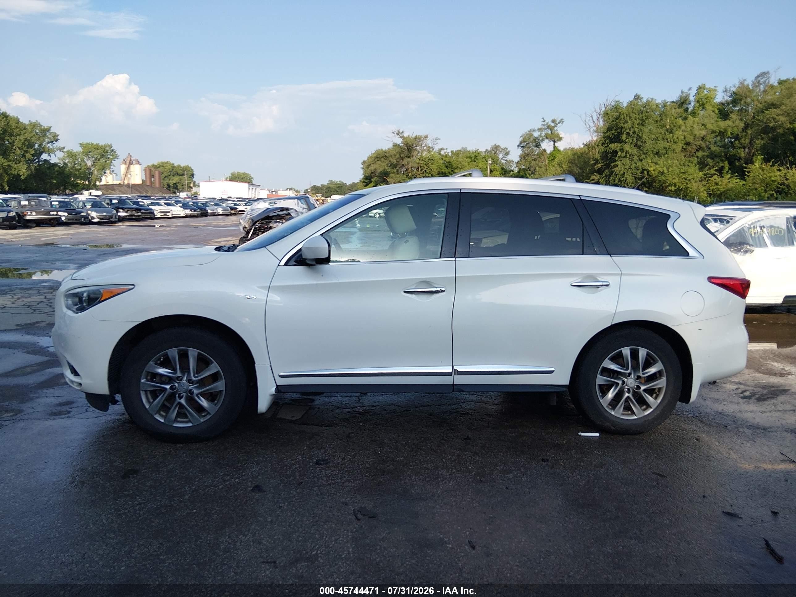 2015 Infiniti Qx60 White vin: 5N1AL0MM5FC528998
