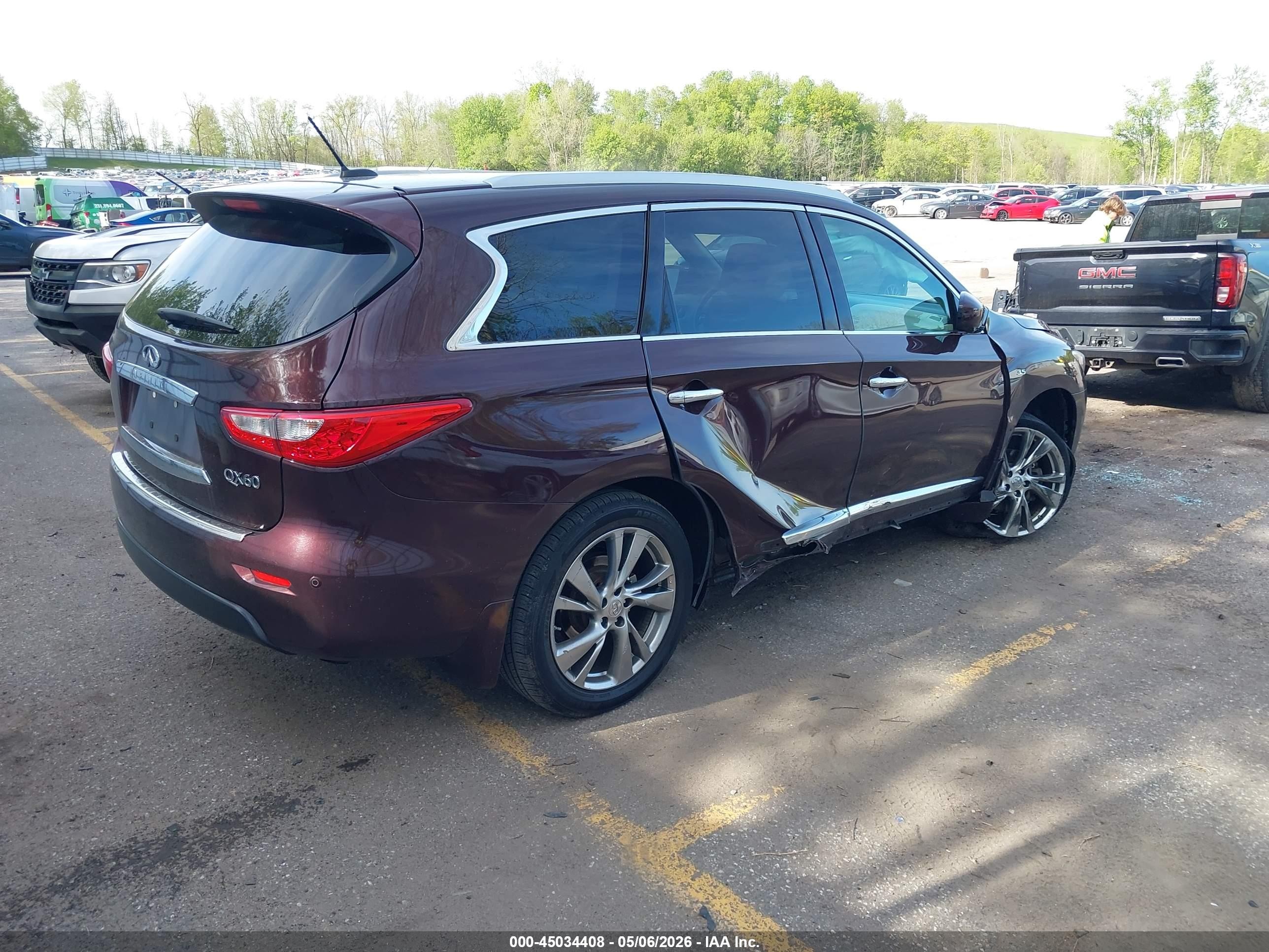 2015 Infiniti Qx60   Maroon vin: 5N1AL0MM5FC551116