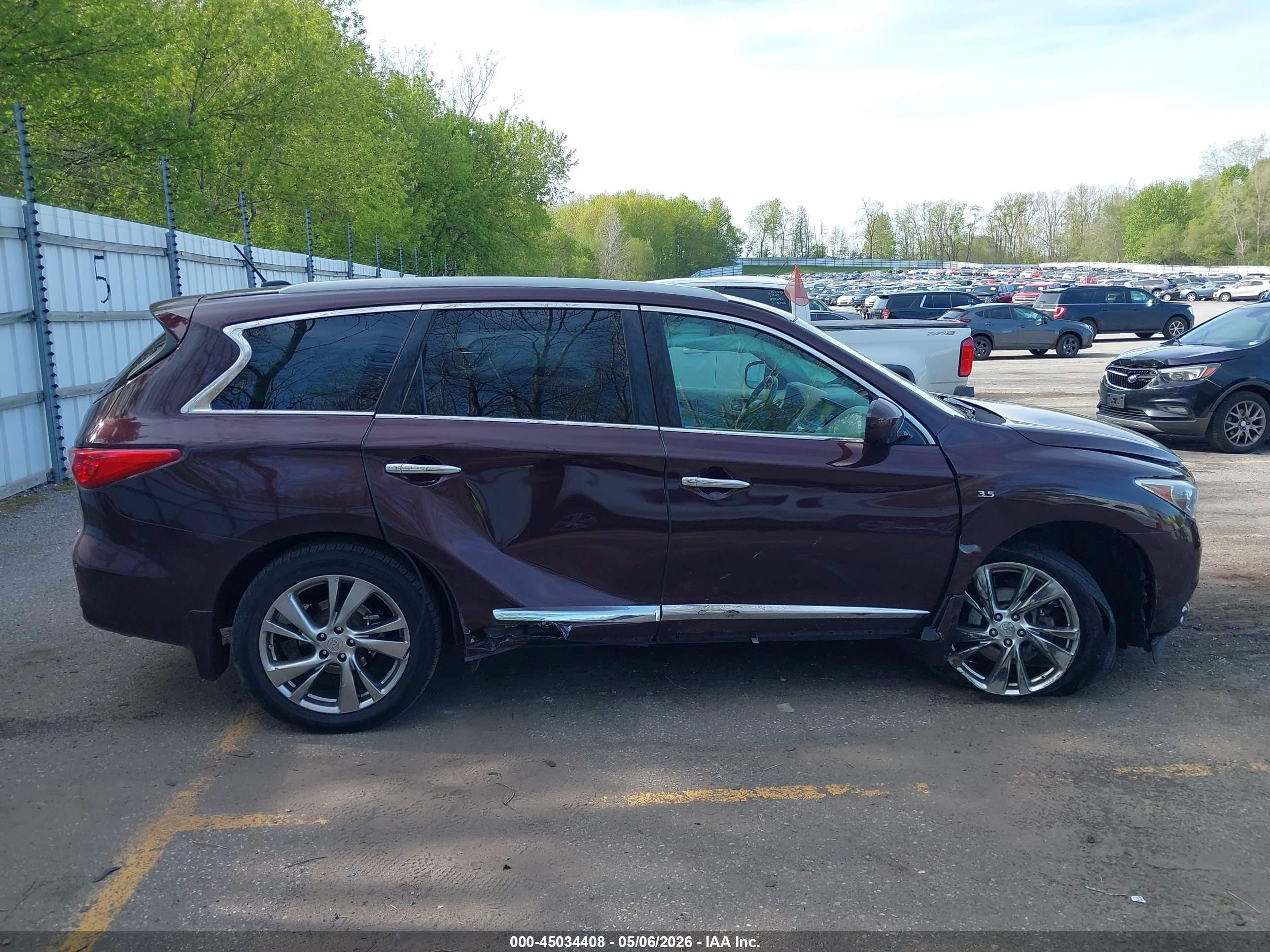 2015 Infiniti Qx60   Maroon vin: 5N1AL0MM5FC551116
