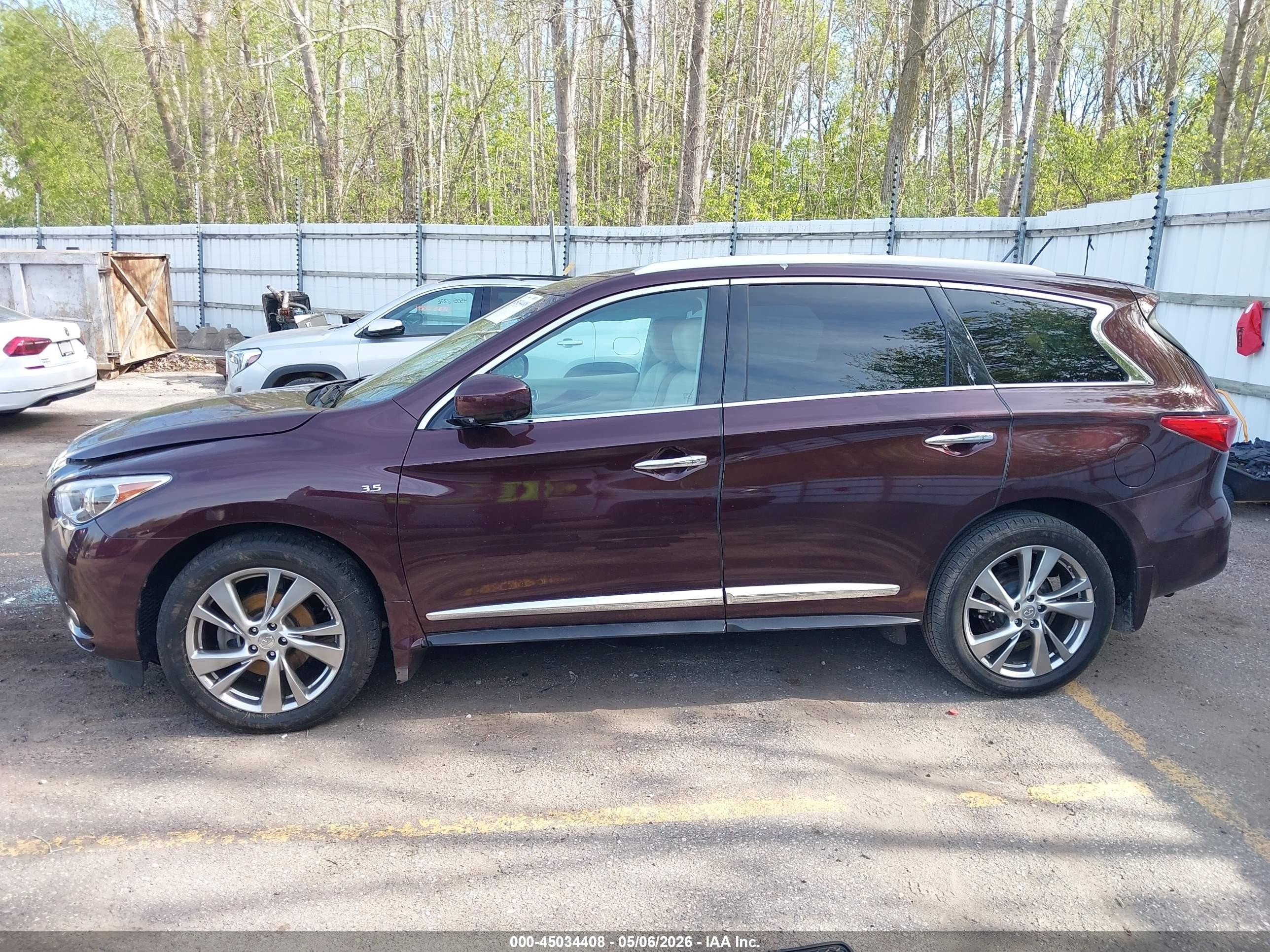 2015 Infiniti Qx60   Maroon vin: 5N1AL0MM5FC551116