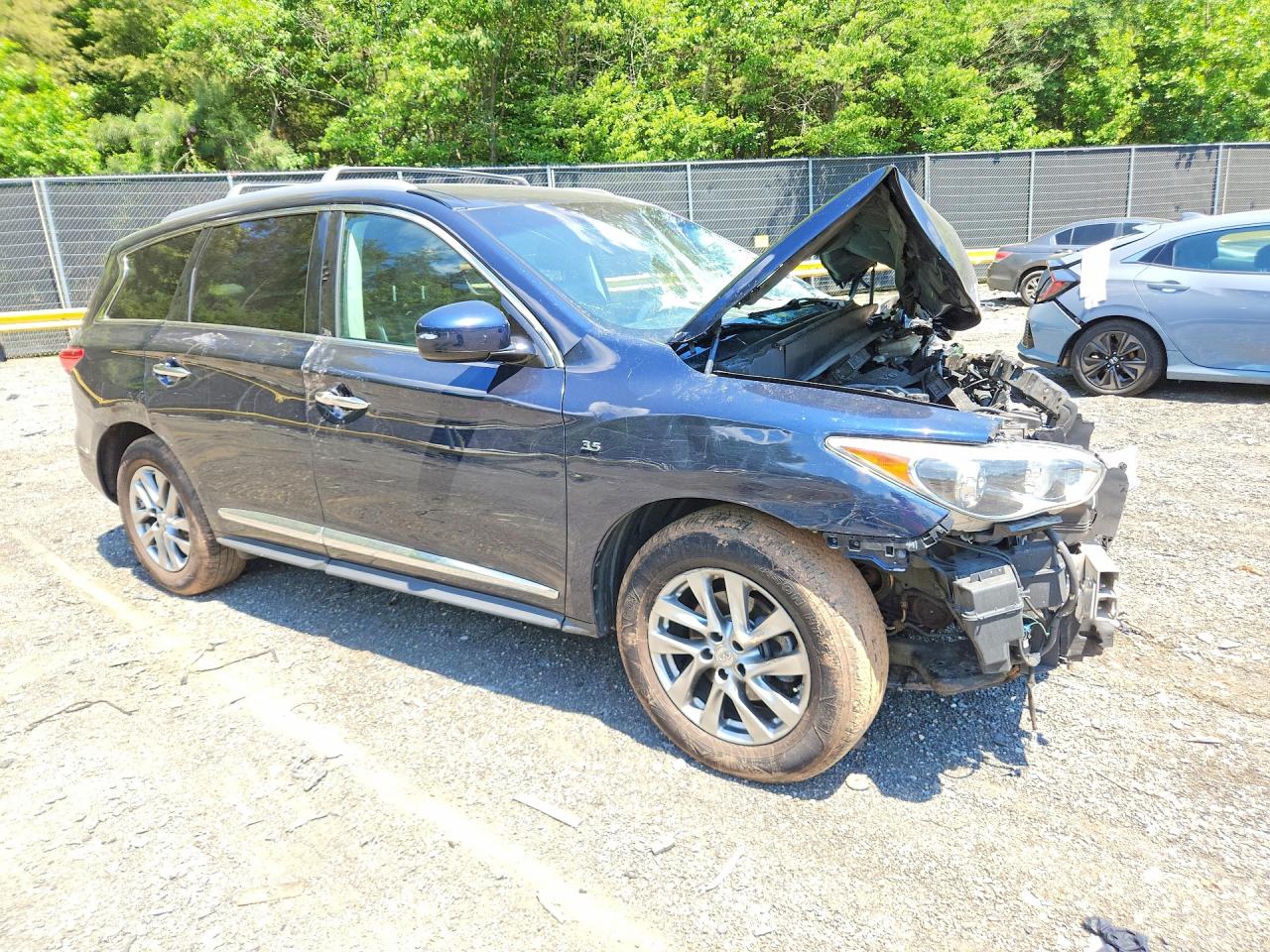 2015 Infiniti Qx60 Base Blue vin: 5N1AL0MM5FC555540