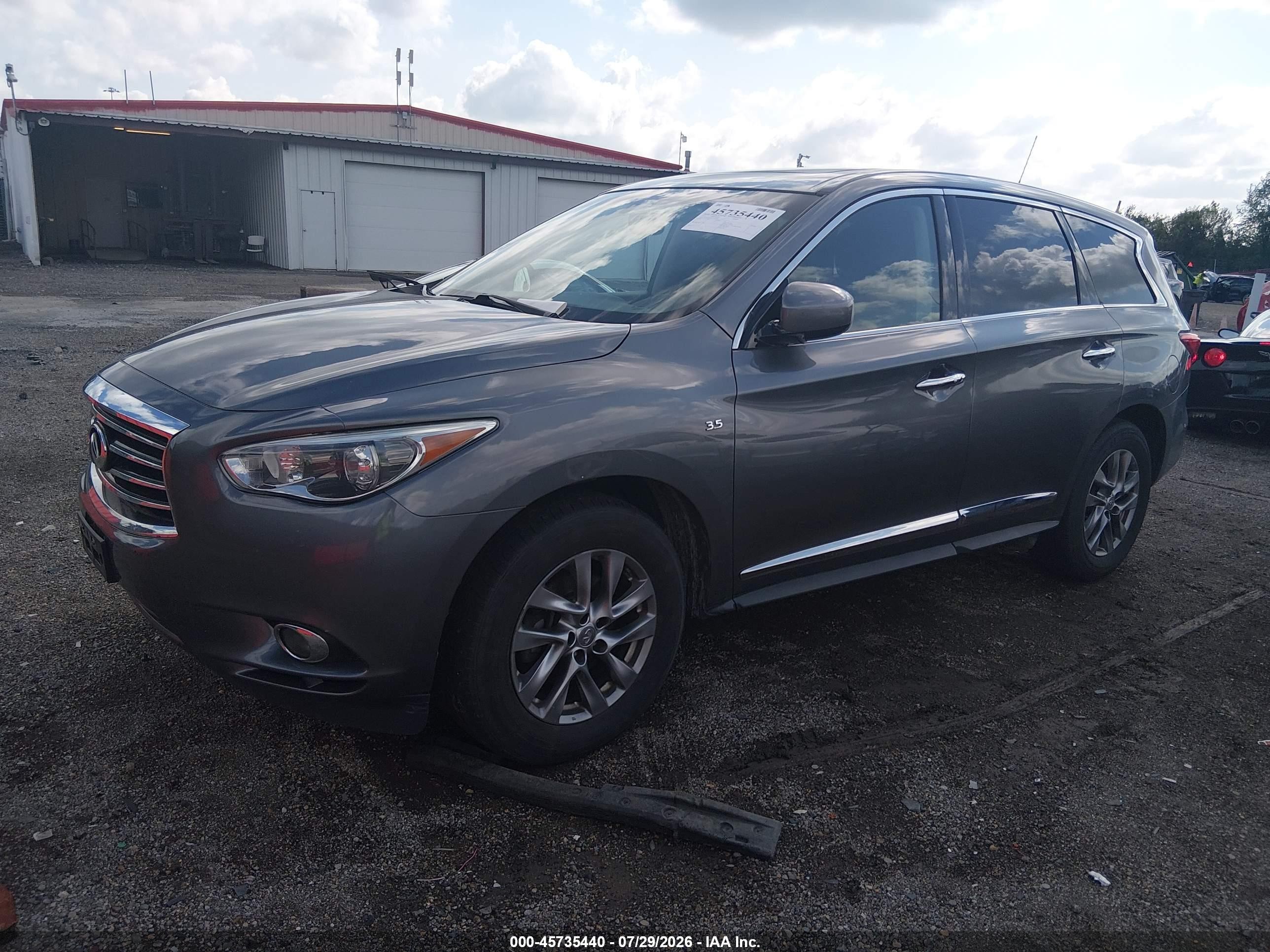 2015 Infiniti Qx60   Gray vin: 5N1AL0MM5FC559345