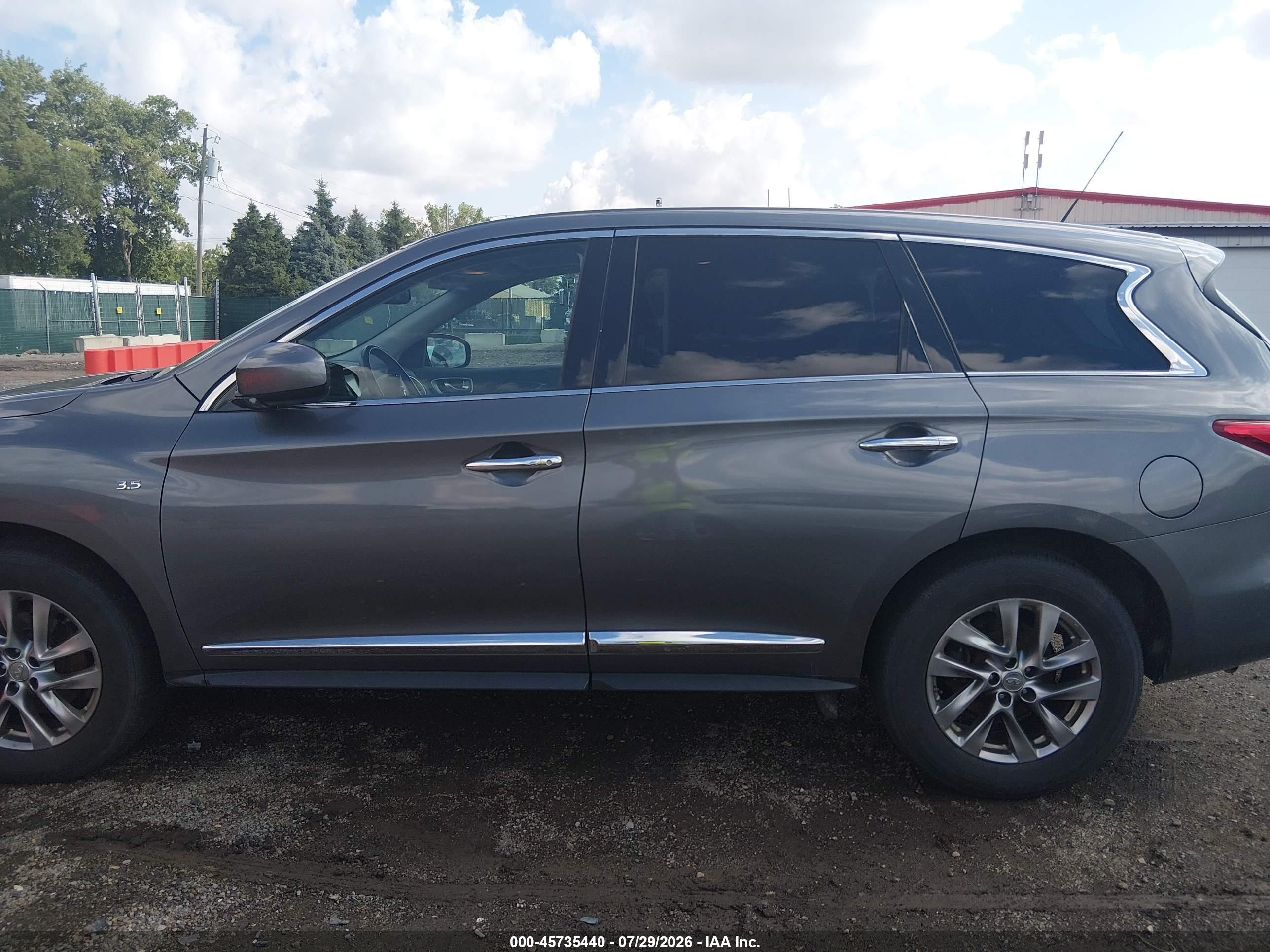 2015 Infiniti Qx60   Gray vin: 5N1AL0MM5FC559345