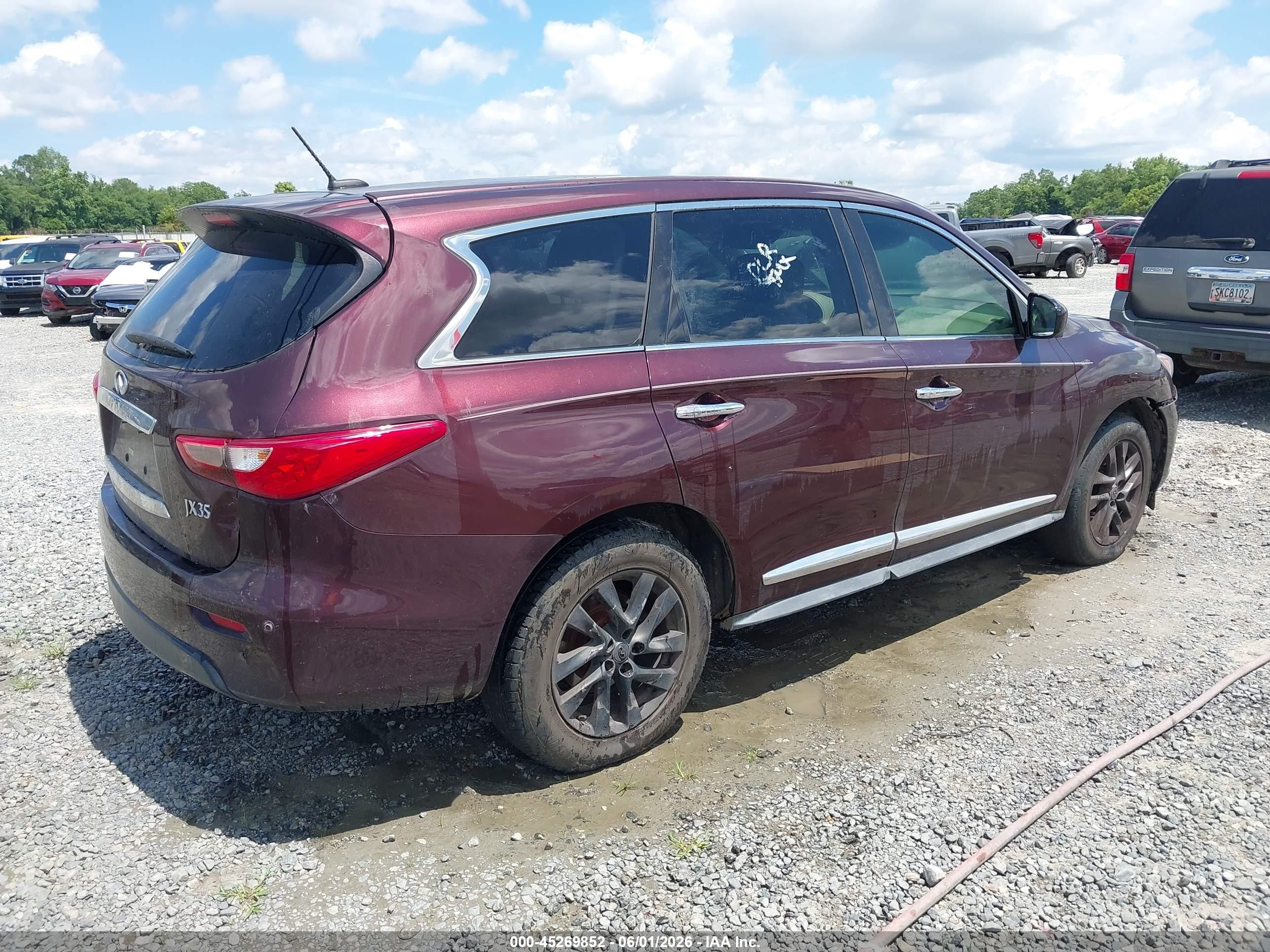 2013 Infiniti Jx35   Burgundy vin: 5N1AL0MM6DC302076