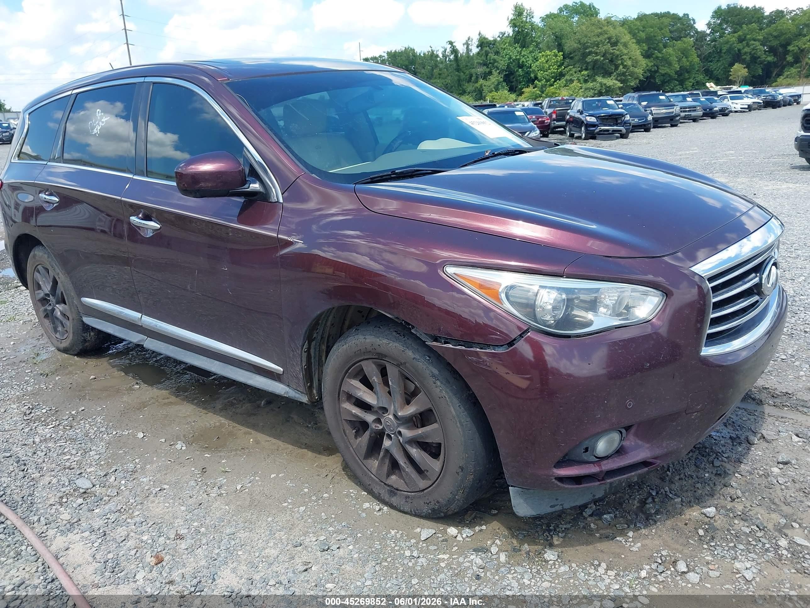 2013 Infiniti Jx35   Burgundy vin: 5N1AL0MM6DC302076