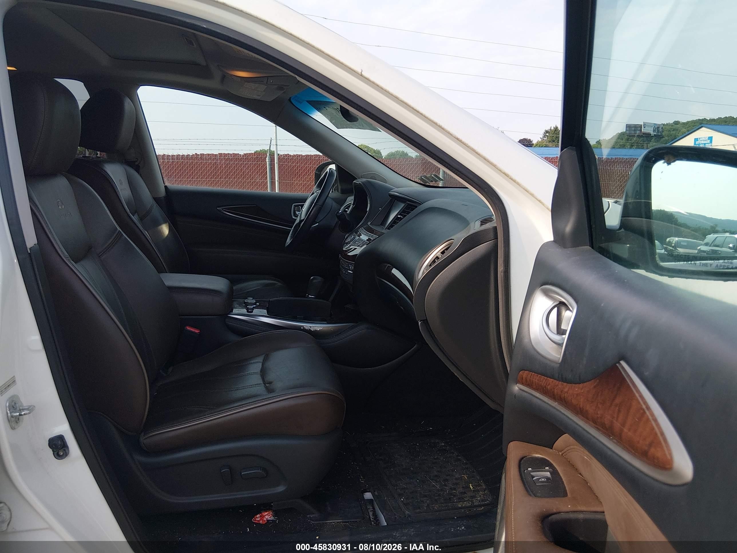 2013 Infiniti Jx35   White vin: 5N1AL0MM6DC307052