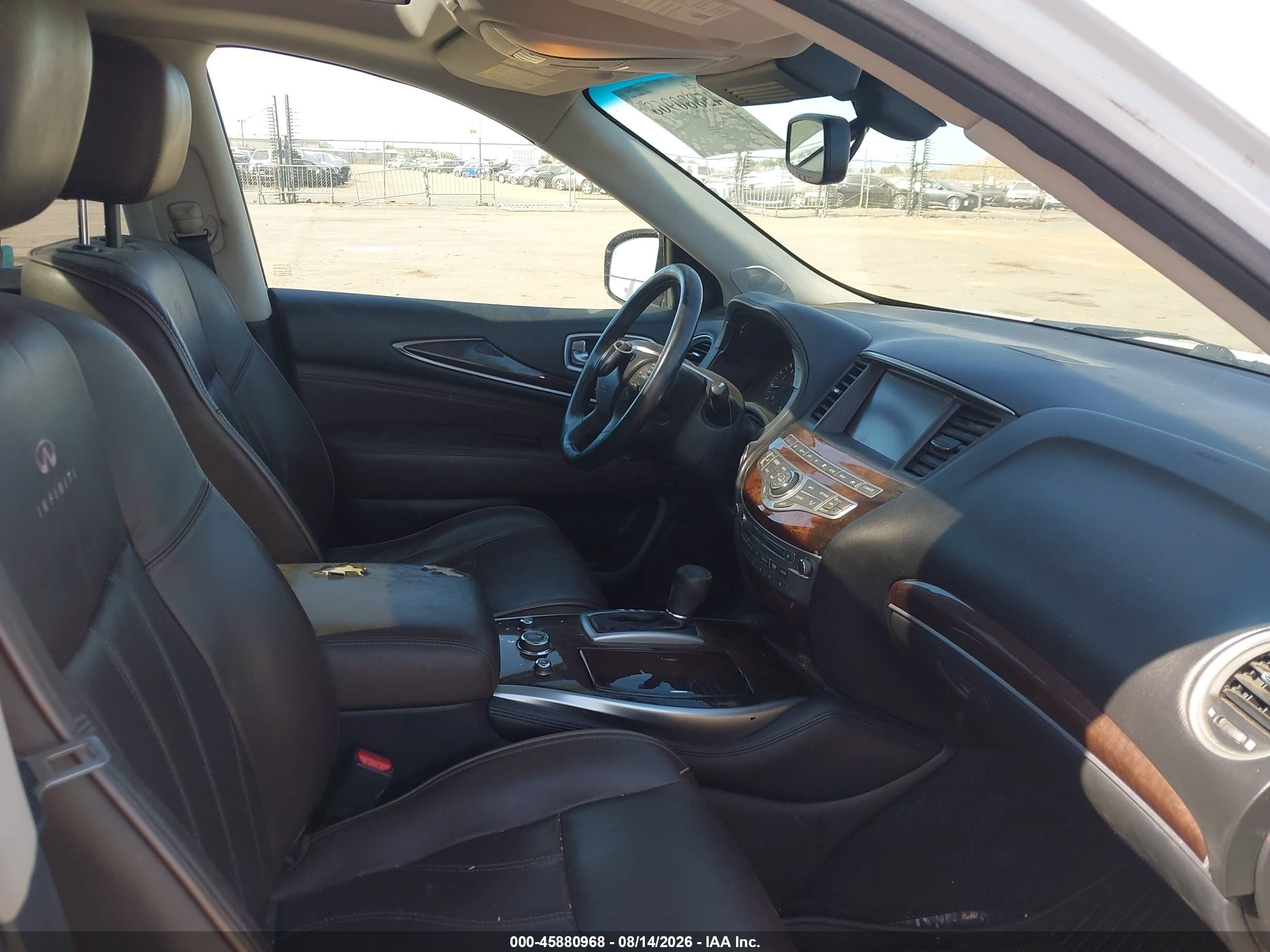 2013 Infiniti Jx35   White vin: 5N1AL0MM6DC310470