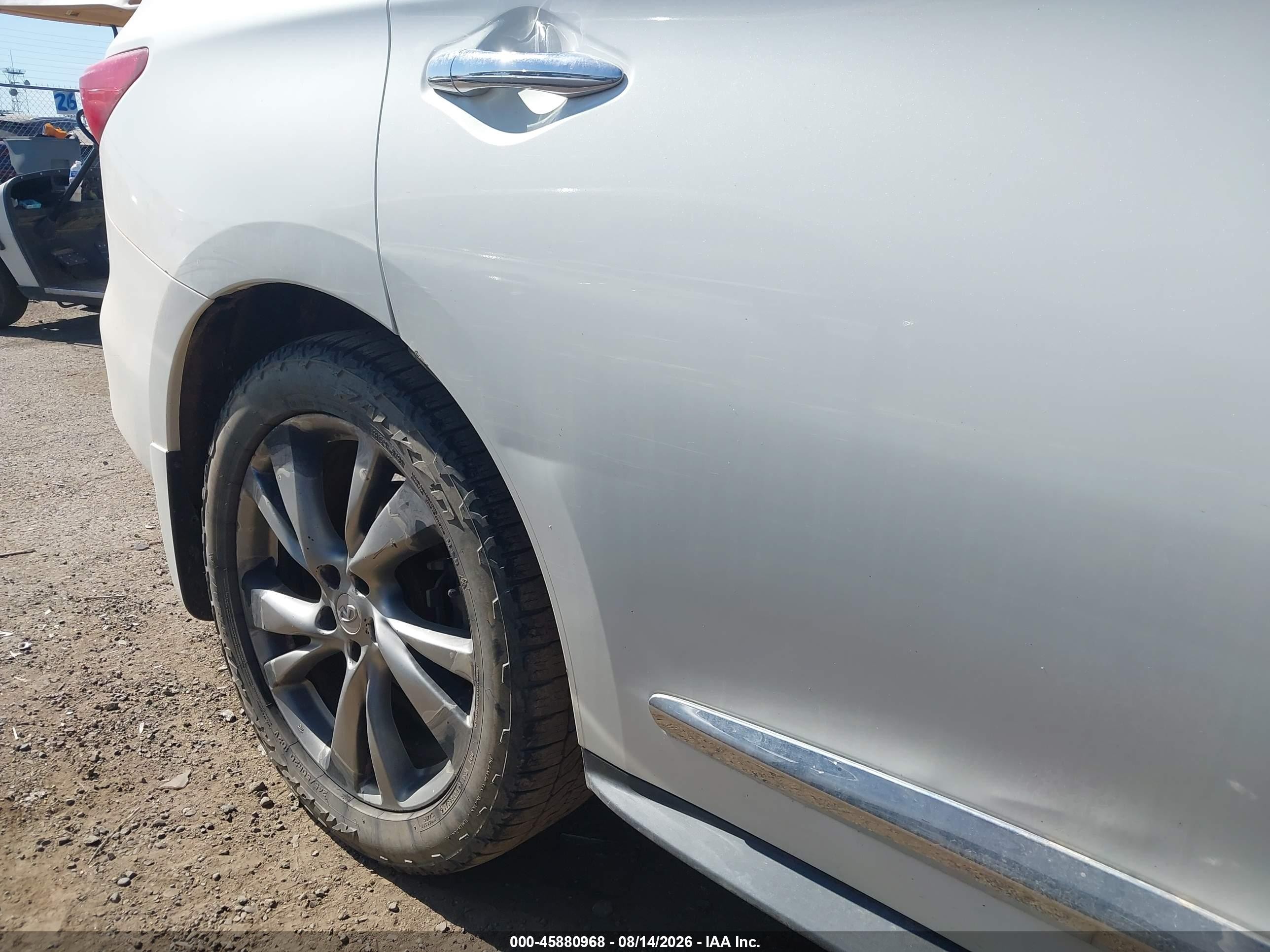 2013 Infiniti Jx35   White vin: 5N1AL0MM6DC310470