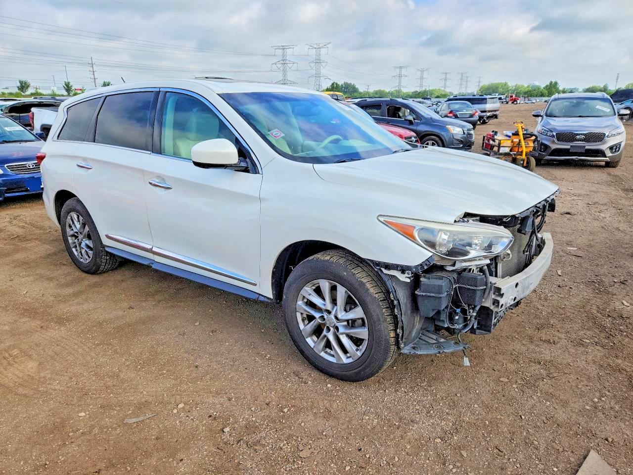 2013 Infiniti Jx35 Base White vin: 5N1AL0MM6DC320142