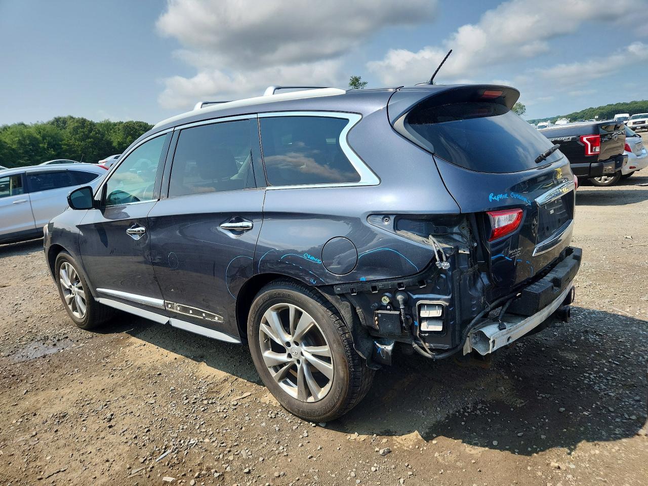 2013 Infiniti Jx35 Base Gray vin: 5N1AL0MM6DC347437