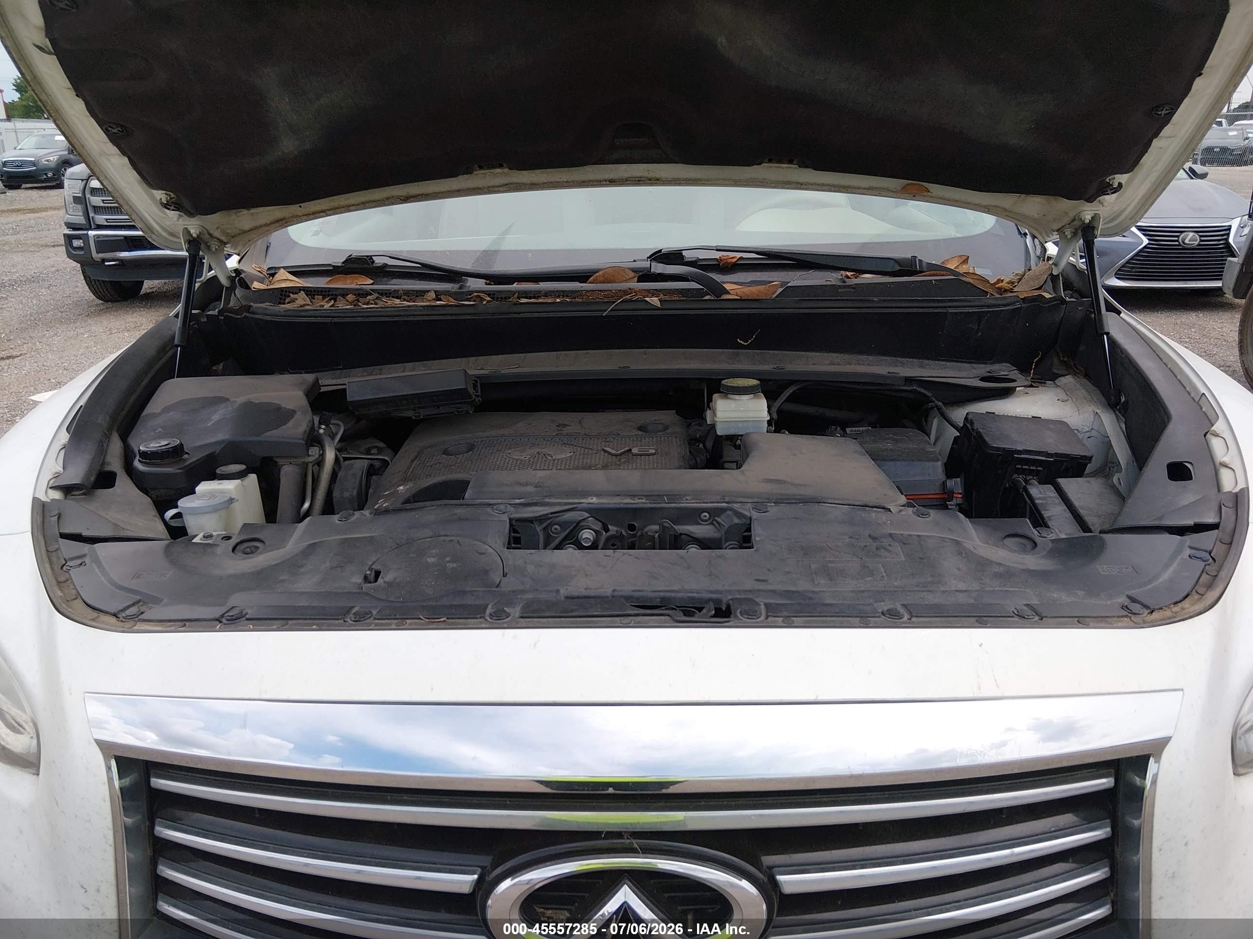 2013 Infiniti Jx35   White vin: 5N1AL0MM6DC352170