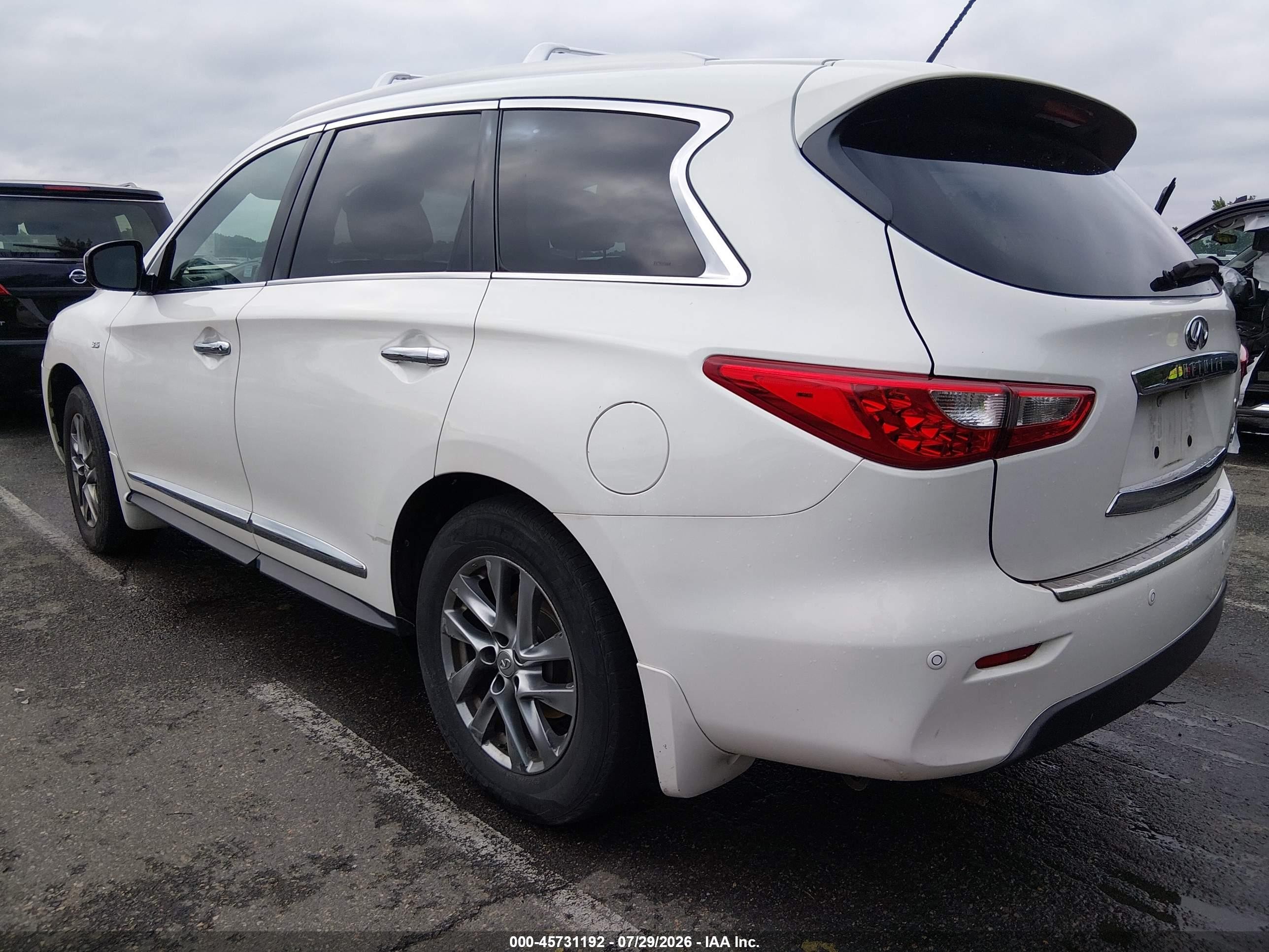 2014 Infiniti Qx60 White vin: 5N1AL0MM6EC505888