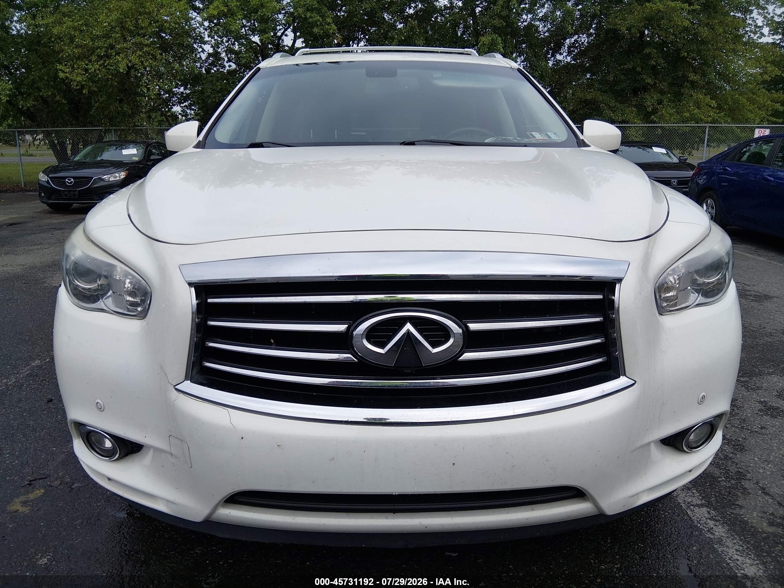 2014 Infiniti Qx60 White vin: 5N1AL0MM6EC505888