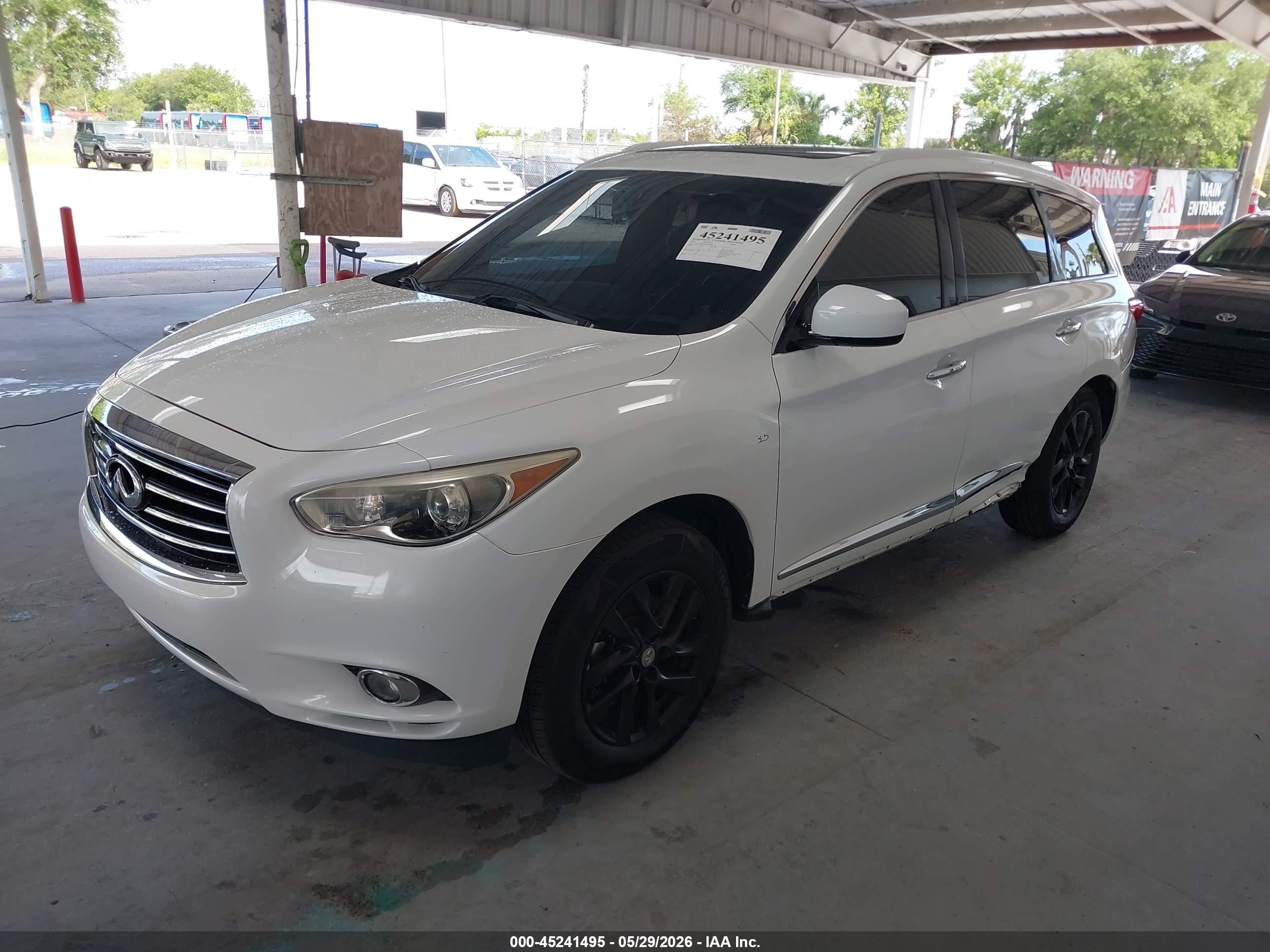 2014 Infiniti Qx60   White vin: 5N1AL0MM6EC506944