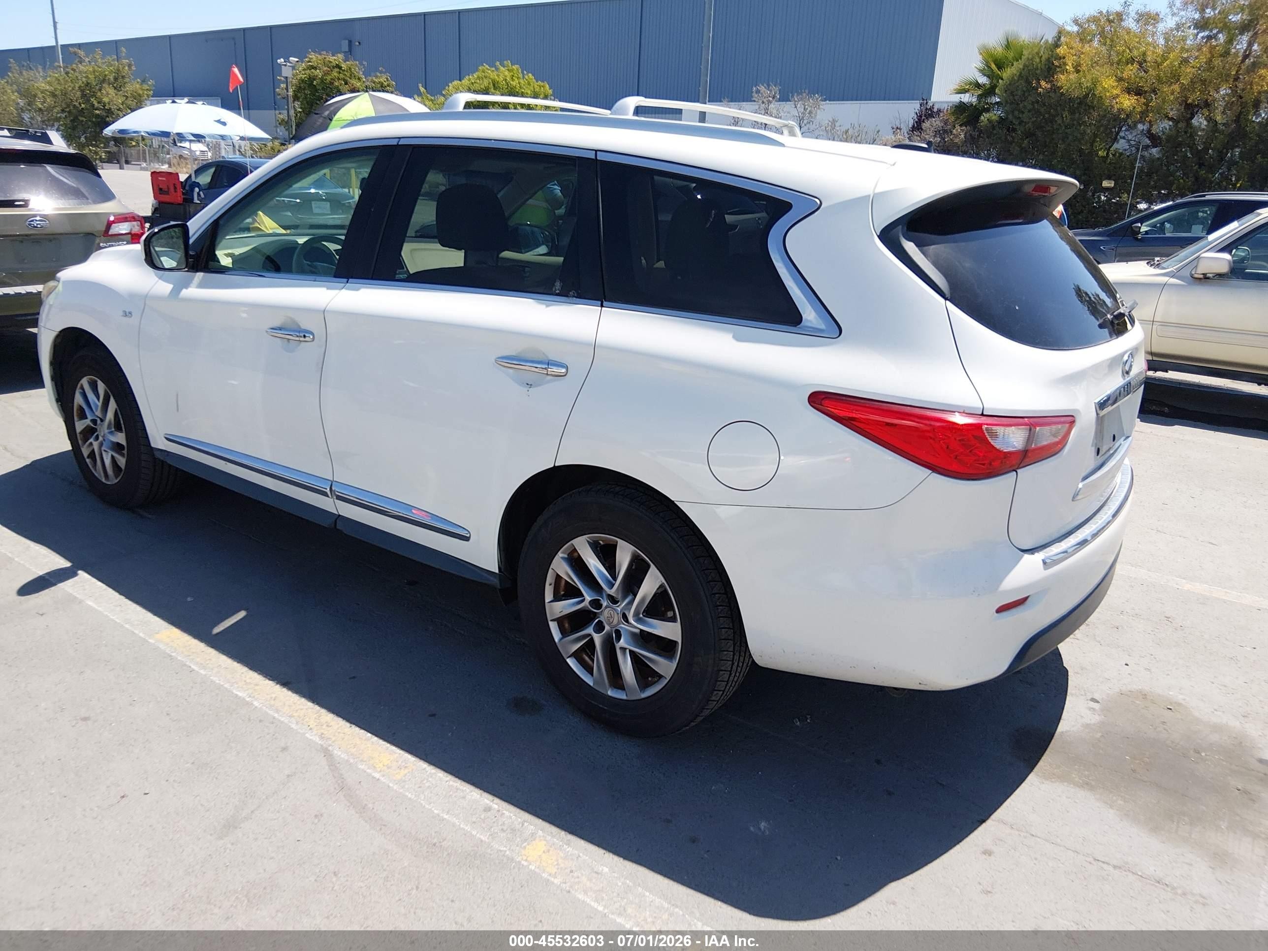 2014 Infiniti Qx60   White vin: 5N1AL0MM6EC508113
