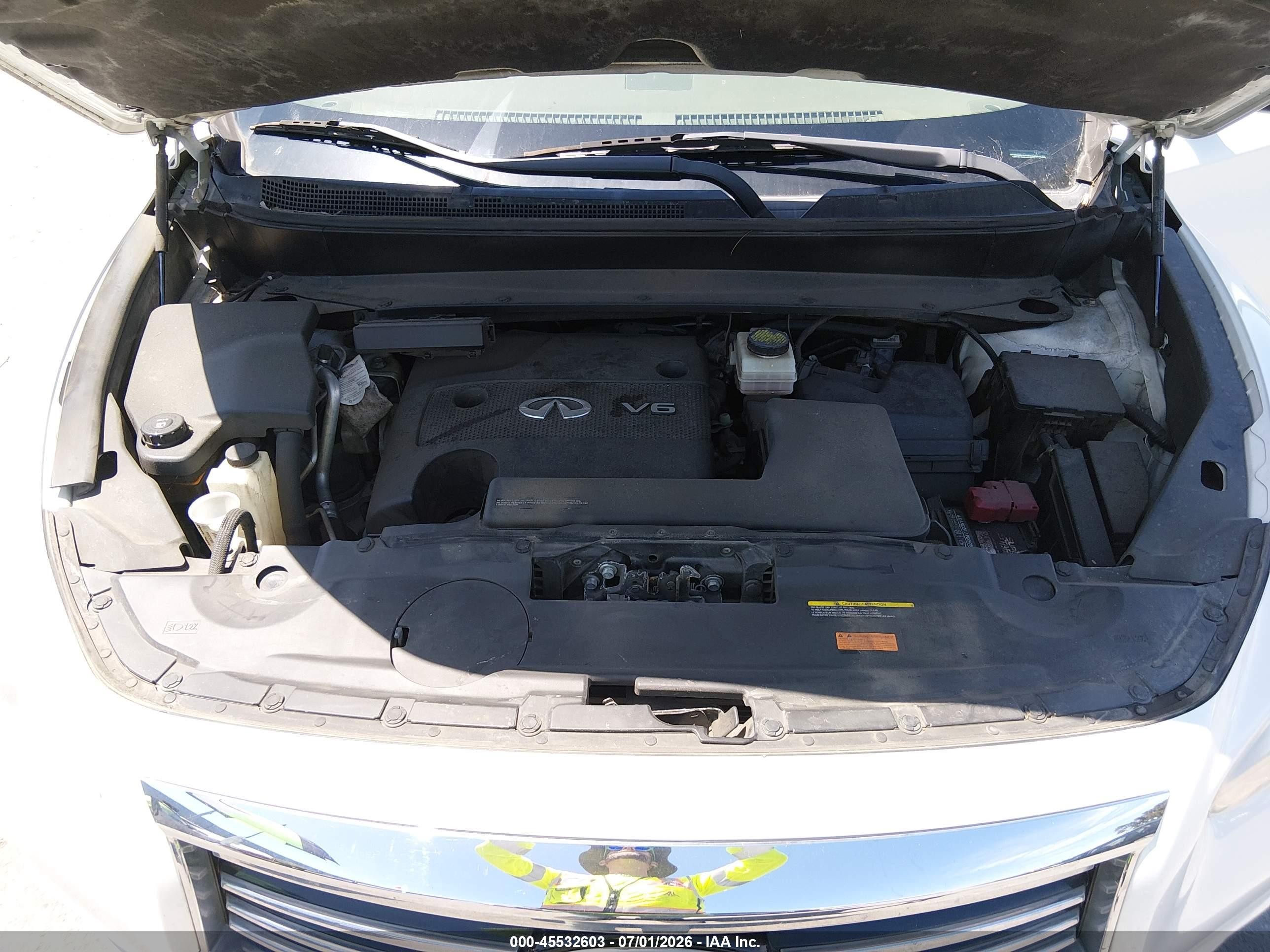 2014 Infiniti Qx60   White vin: 5N1AL0MM6EC508113