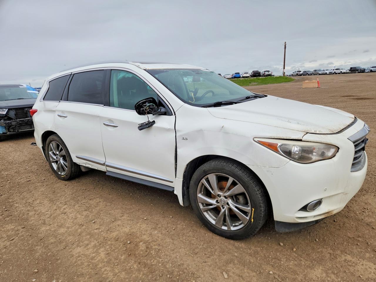 2014 Infiniti Qx60 Base White vin: 5N1AL0MM6EC518043