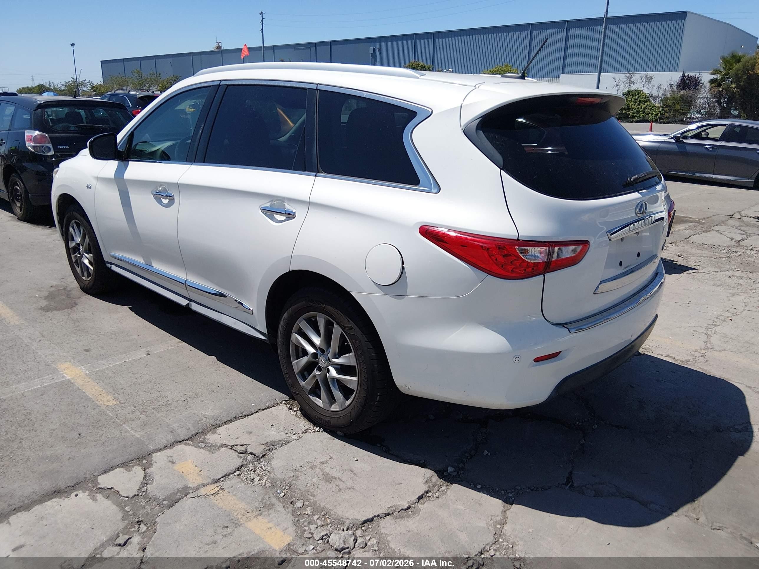 2014 Infiniti Qx60   White vin: 5N1AL0MM6EC520942