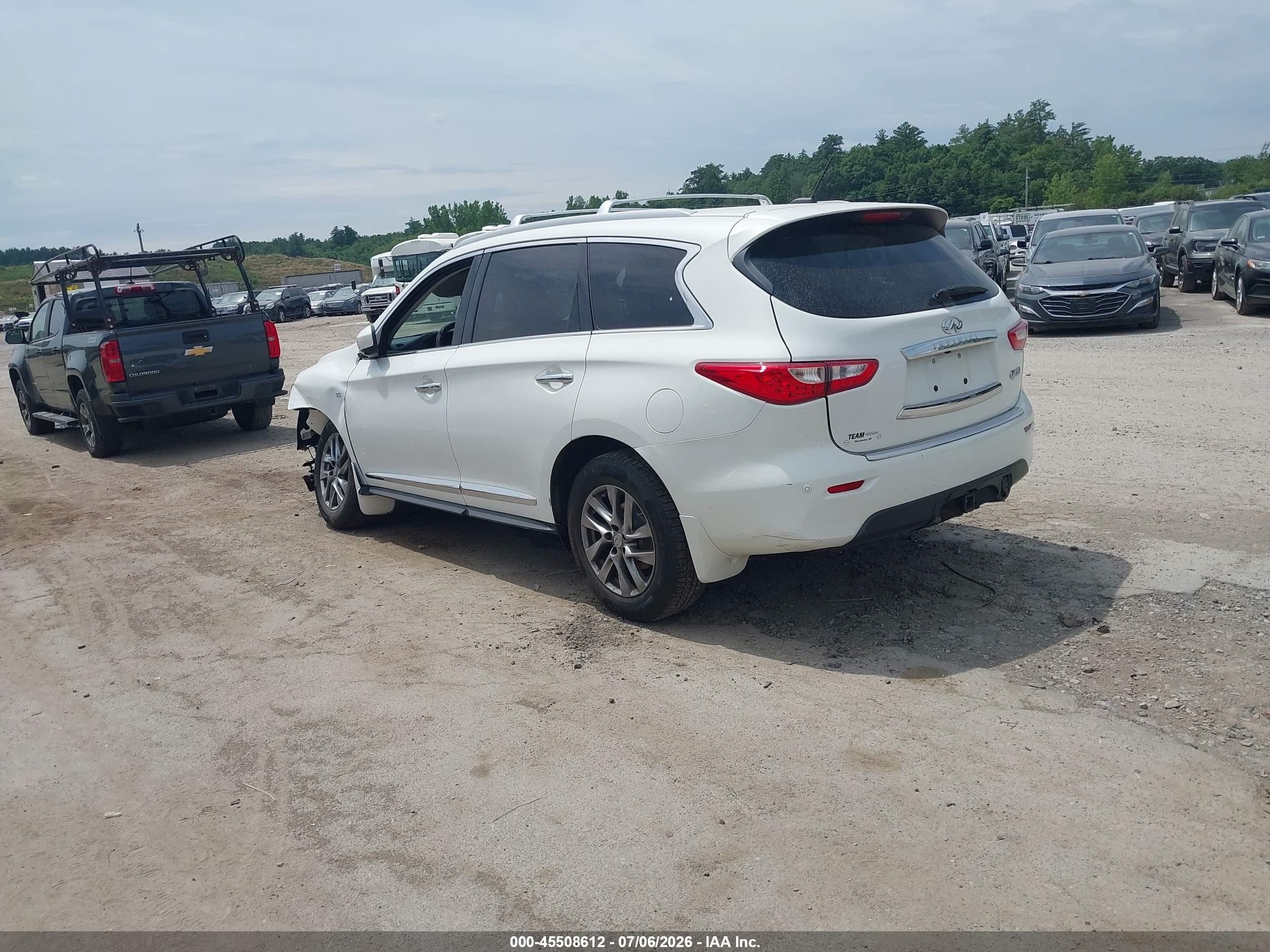 2014 Infiniti Qx60 White vin: 5N1AL0MM6EC532668