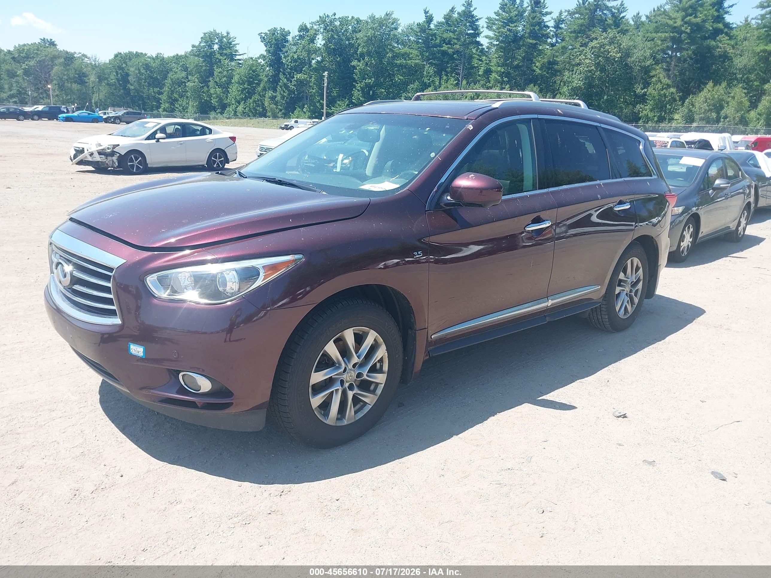 2014 Infiniti Qx60   Maroon vin: 5N1AL0MM6EC553892