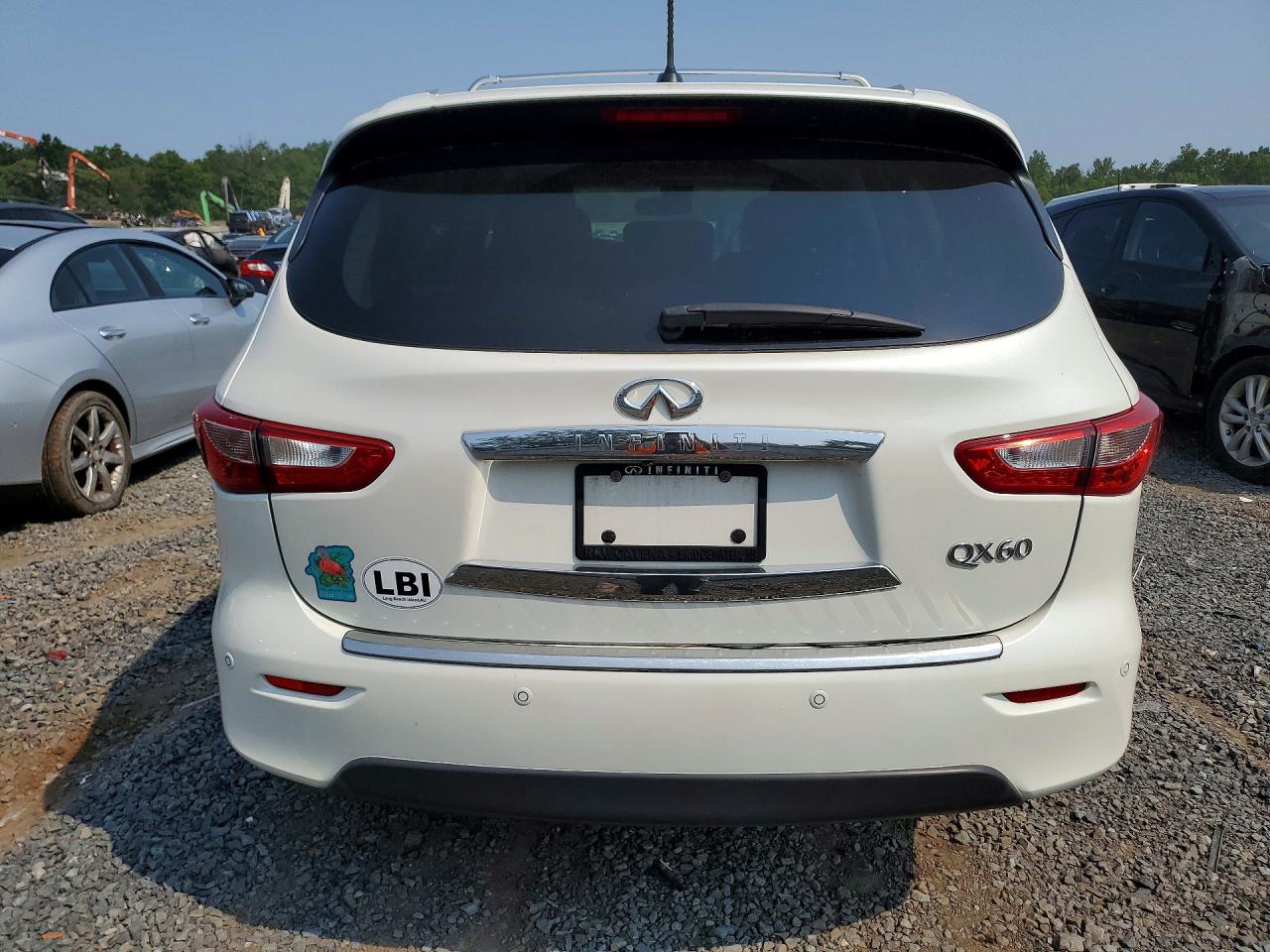 2015 Infiniti Qx60 Base White vin: 5N1AL0MM6FC500661