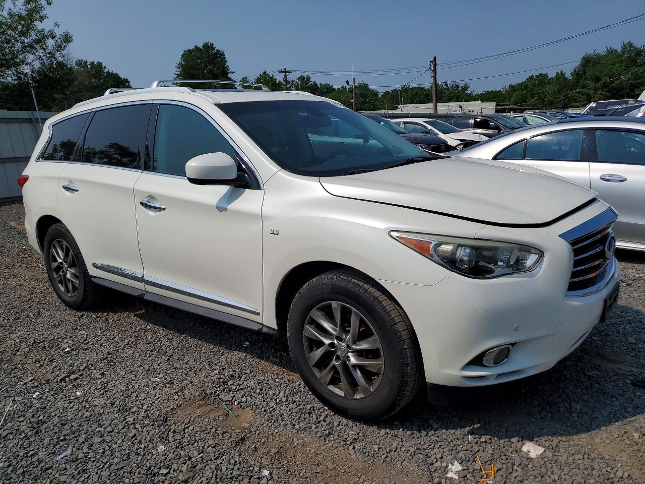 2015 Infiniti Qx60 Base White vin: 5N1AL0MM6FC500661