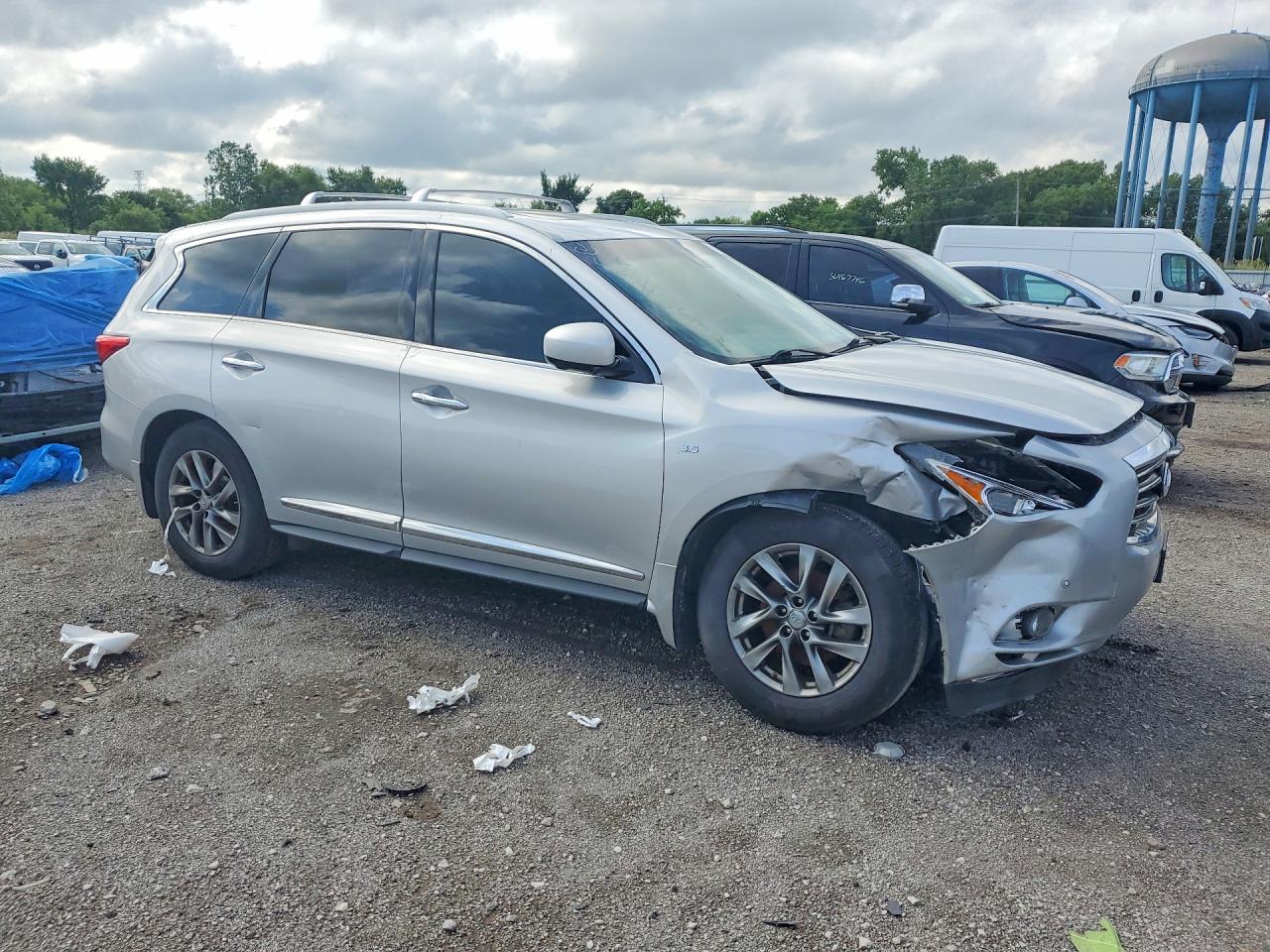 2015 Infiniti Qx60 Base Silver vin: 5N1AL0MM6FC508081