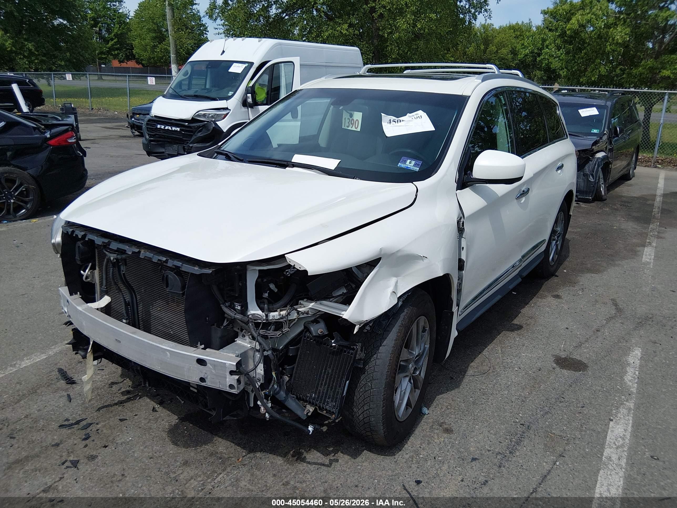 2015 Infiniti Qx60   White vin: 5N1AL0MM6FC512521