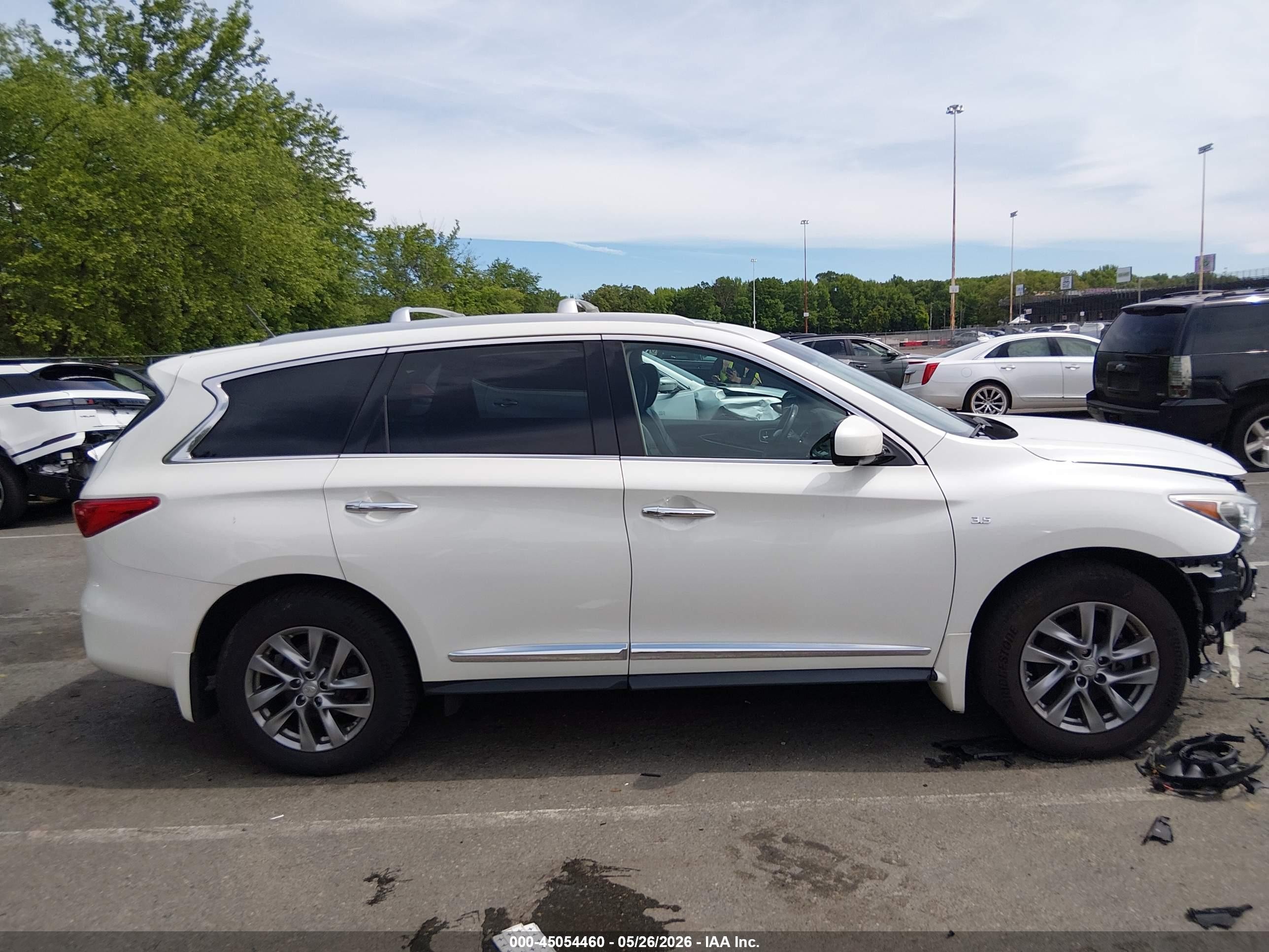 2015 Infiniti Qx60   White vin: 5N1AL0MM6FC512521