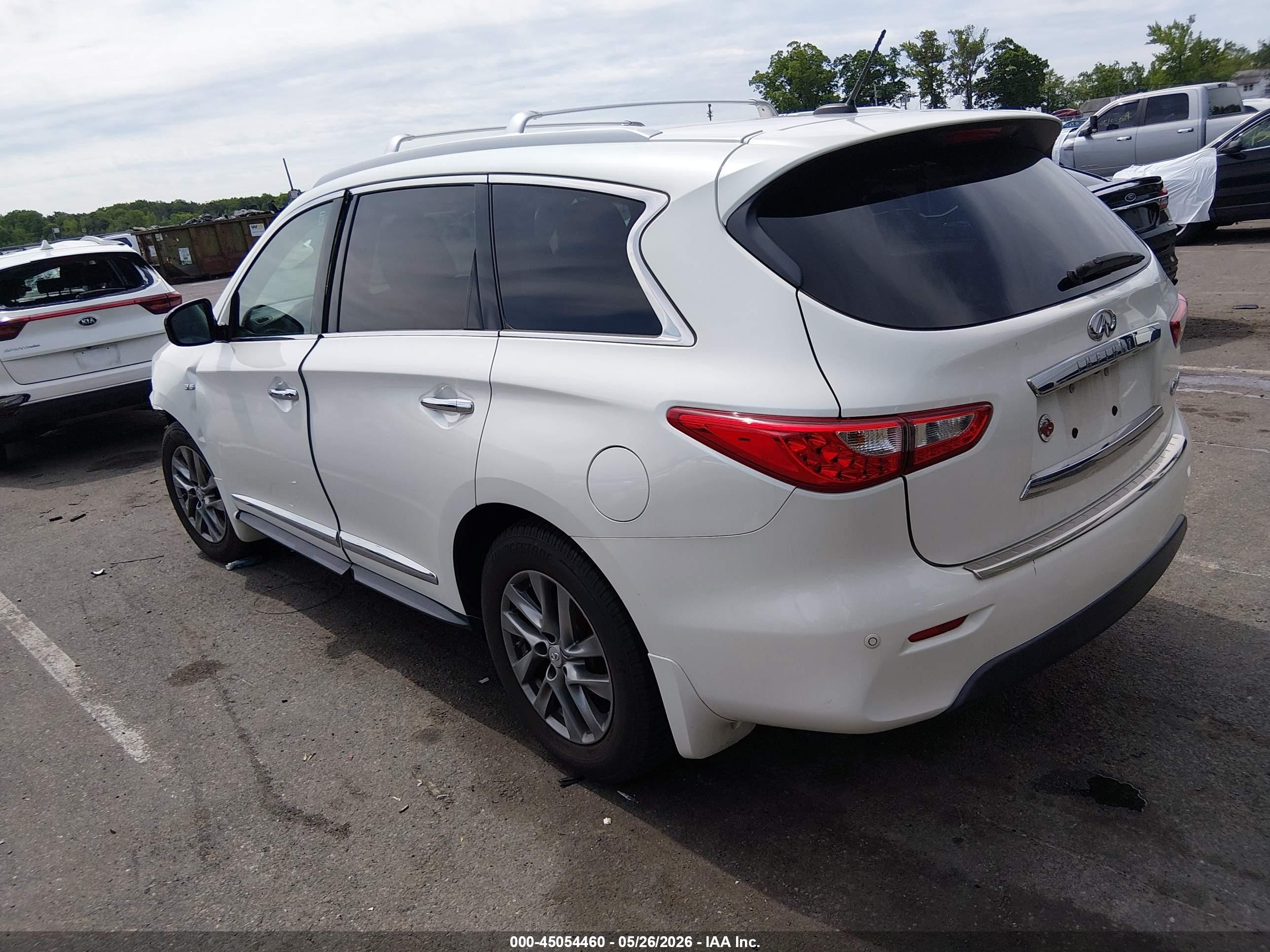 2015 Infiniti Qx60   White vin: 5N1AL0MM6FC512521