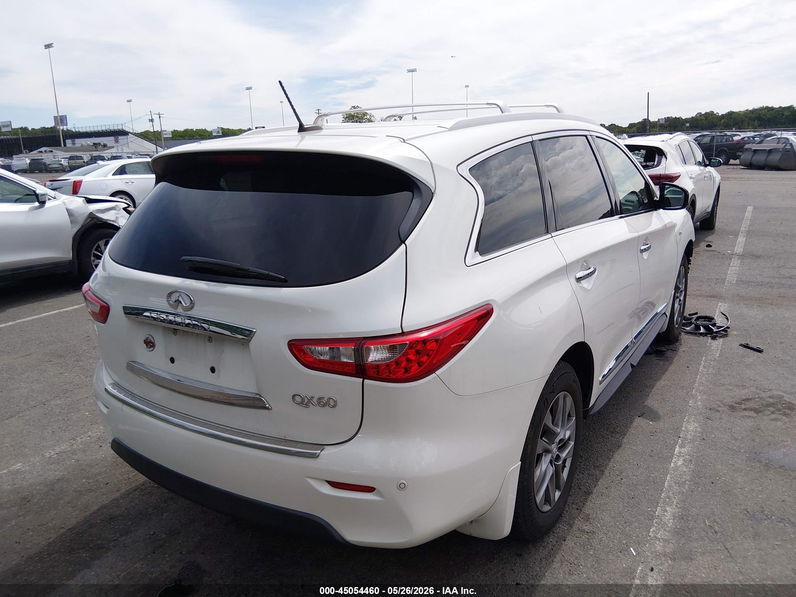 2015 Infiniti Qx60   White vin: 5N1AL0MM6FC512521